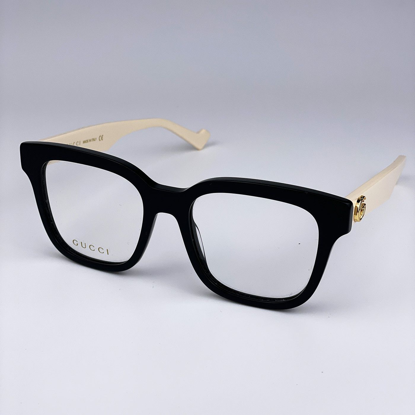 Gucci NEW Gucci GG0958O 005 Black White Square Unisex Eyeglasses Size ONE SIZE - 5 Thumbnail