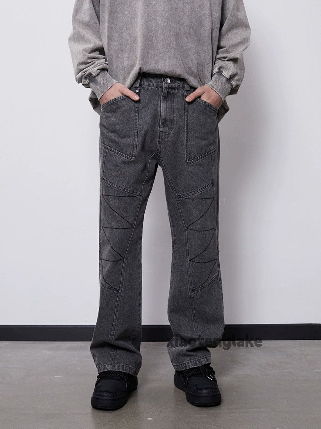Jean × Vintage washed faded cleanfit yuppie loose baggy hiphop jeans Size US 32 / EU 48 - 2 Thumbnail