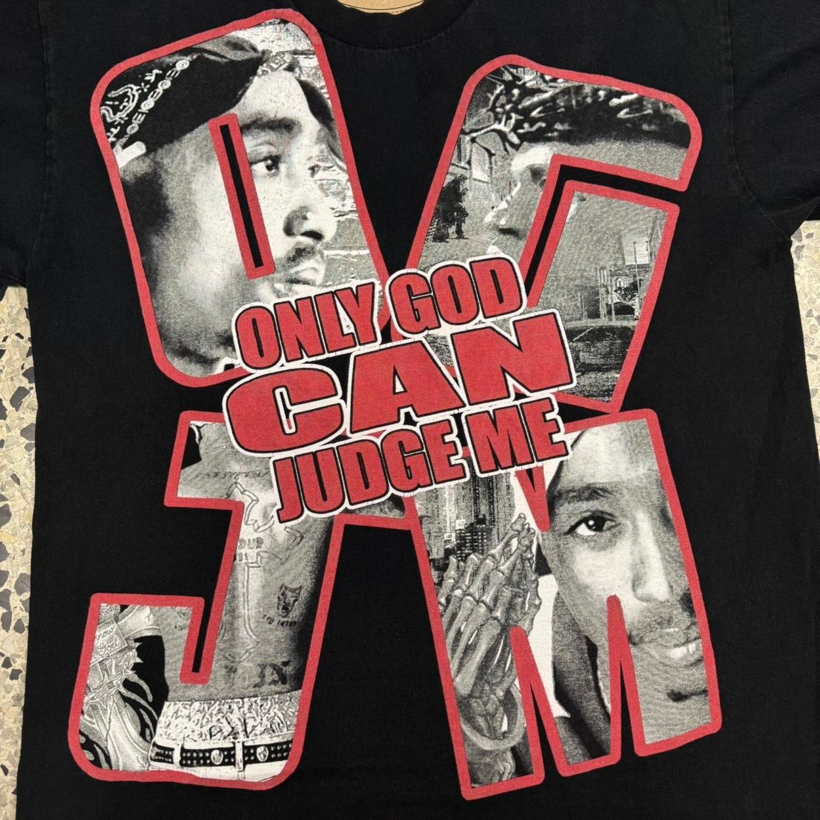 Rap Tees × Vintage VINTAGE Y2K TUPAC SHAKUR ONLY GOD CAN JUDGE ME MEMORIAL TEE: Size US XL / EU 56 / 4 - 2 Thumbnail