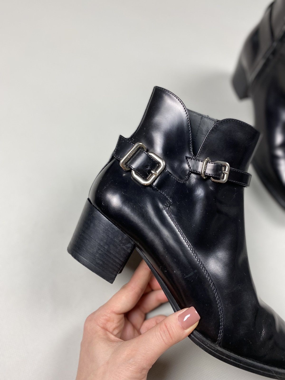 Tod's Tods ladies leather heeled boots shoes size 39 Size US 9 / IT 39 - 4 Thumbnail