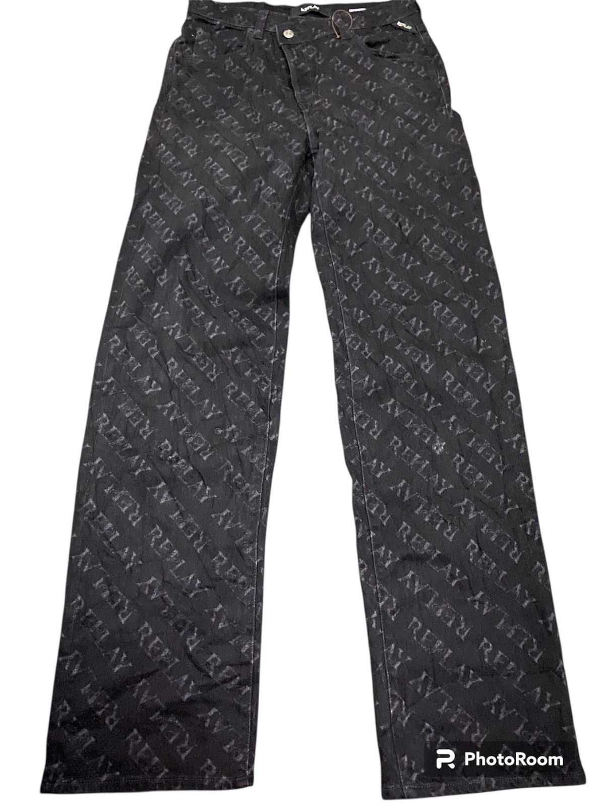Replay Replay jeans overprint Rare unisex Size 29" - 1 Thumbnail