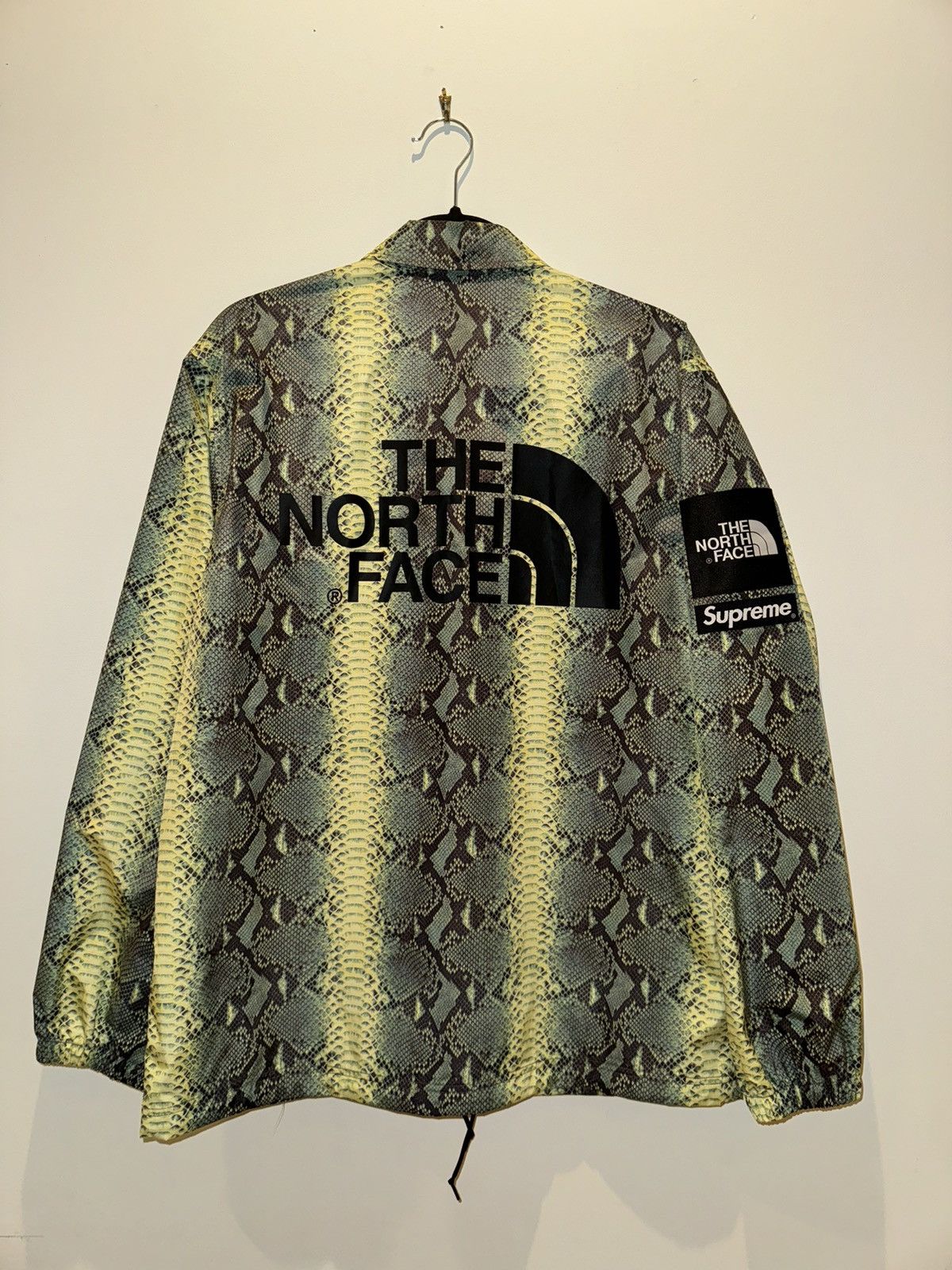 SUPREME THE NORTH FACE SNAKE SKIN TAPED SEAM COACHES JACKET