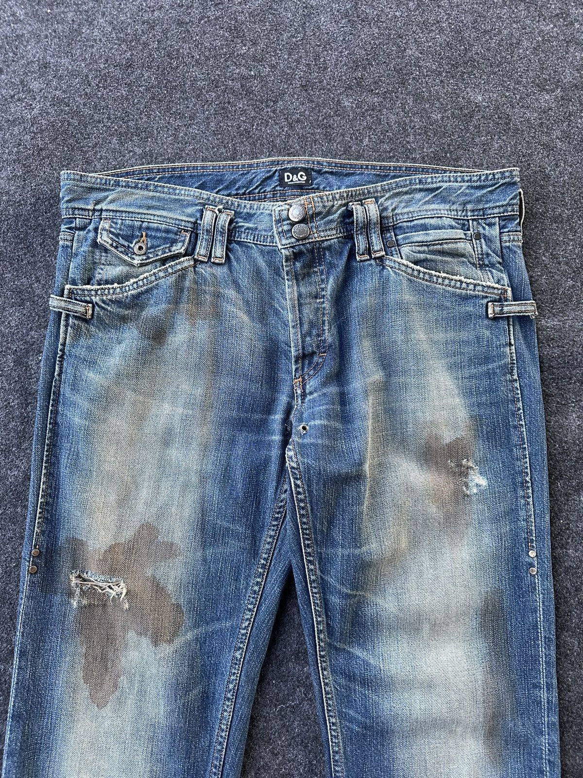 Dolce & Gabbana Dolce Gabbana Distressed Rusty Denim W35 D174 Size US 35 - 3 Thumbnail