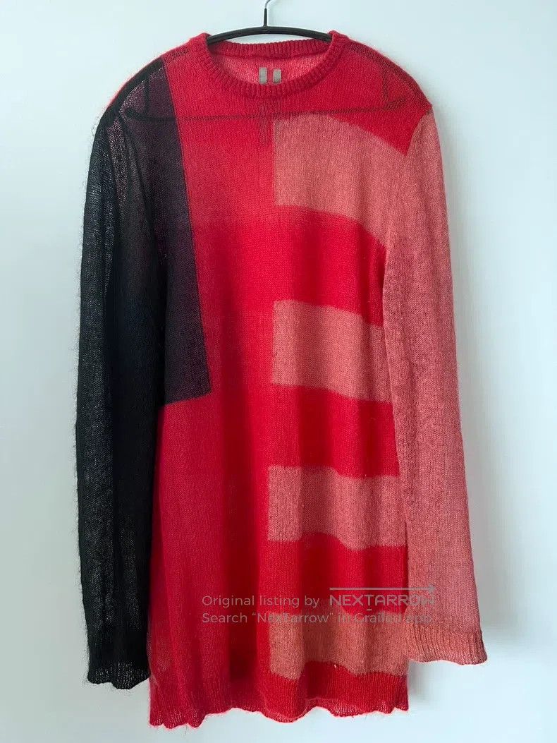 Rick Owens Rick Owens size os Red patchwork mohair sweater Size US M / EU 48-50 / 2 - 1 Thumbnail