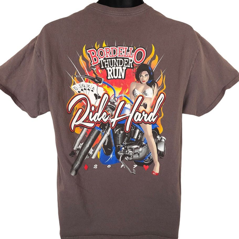 Delta Bordello Thunder Run T Shirt Mens Size Large Brown 2017 Ride Size US L / EU 52-54 / 3 - 1 Thumbnail
