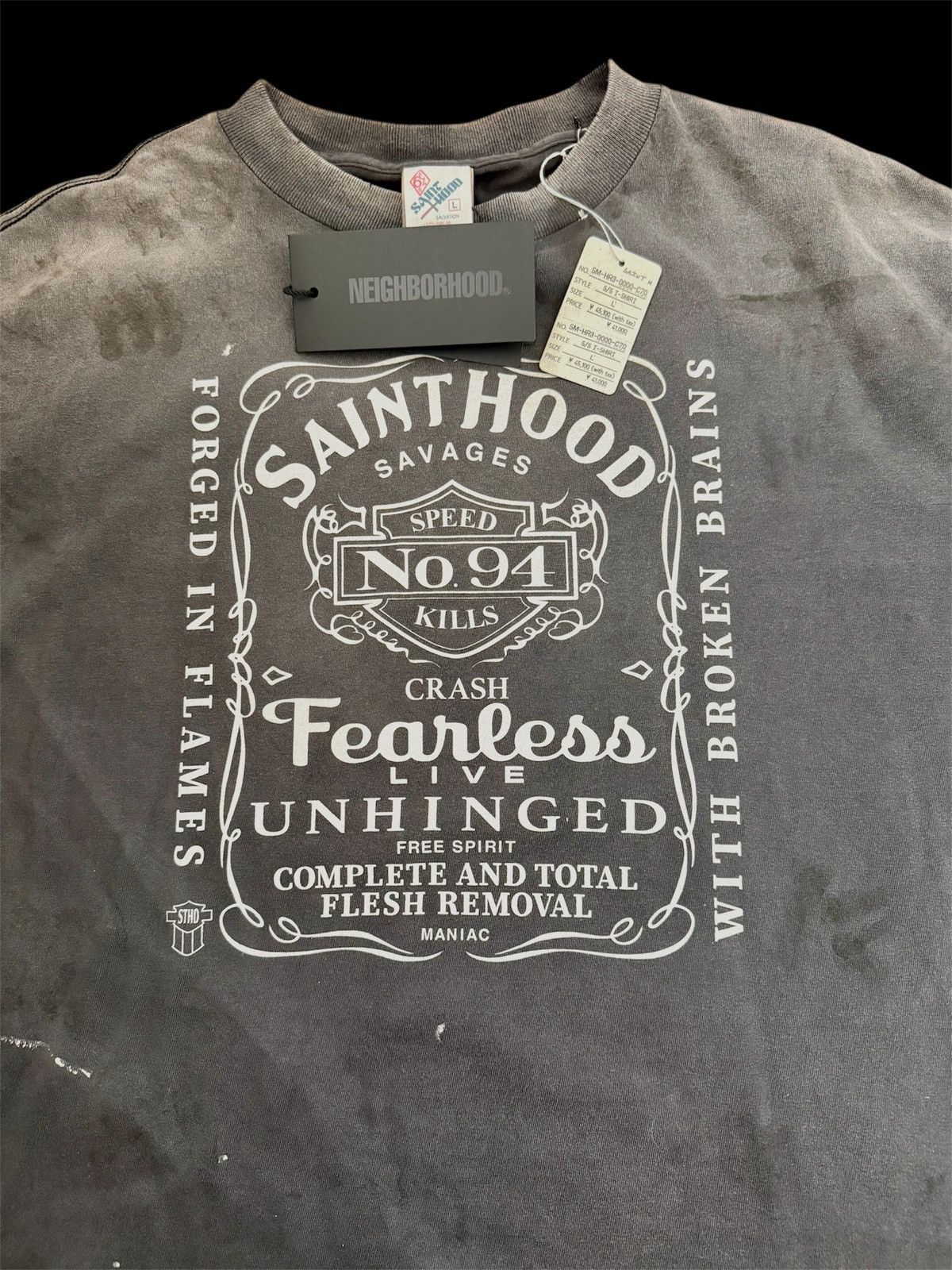 Neighborhood × Saint Michael Saint mxxxxxx S/S Fearless Tee Size US L / EU 52-54 / 3 - 2 Thumbnail