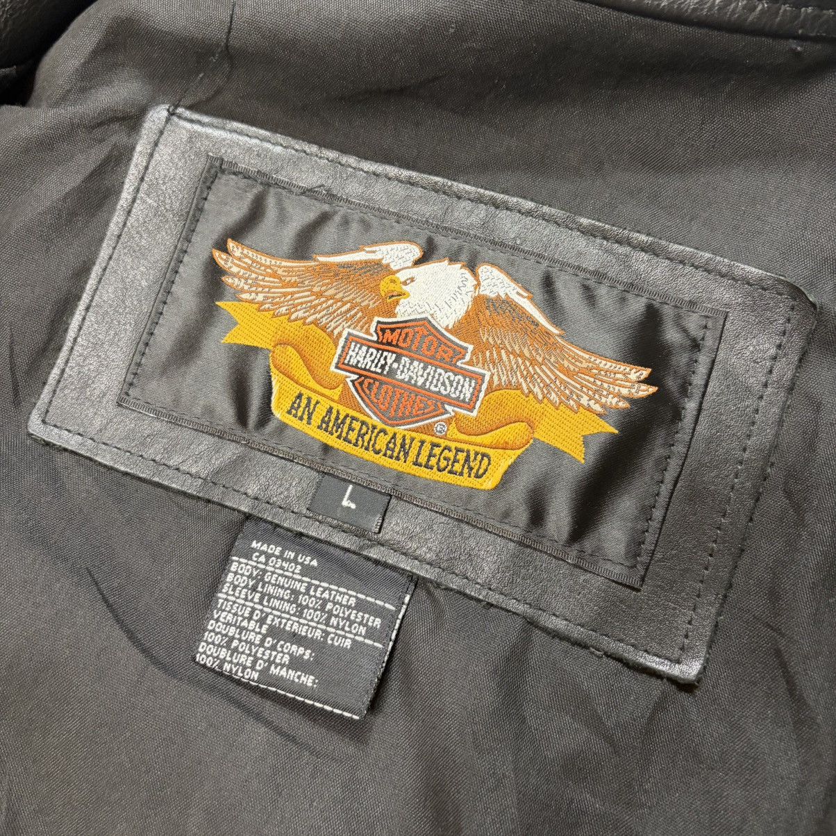 Harley Davidson VTG Harley Davidson USA Made Leather Jacket Cafe Racer Large Size US L / EU 52-54 / 3 - 3 Thumbnail