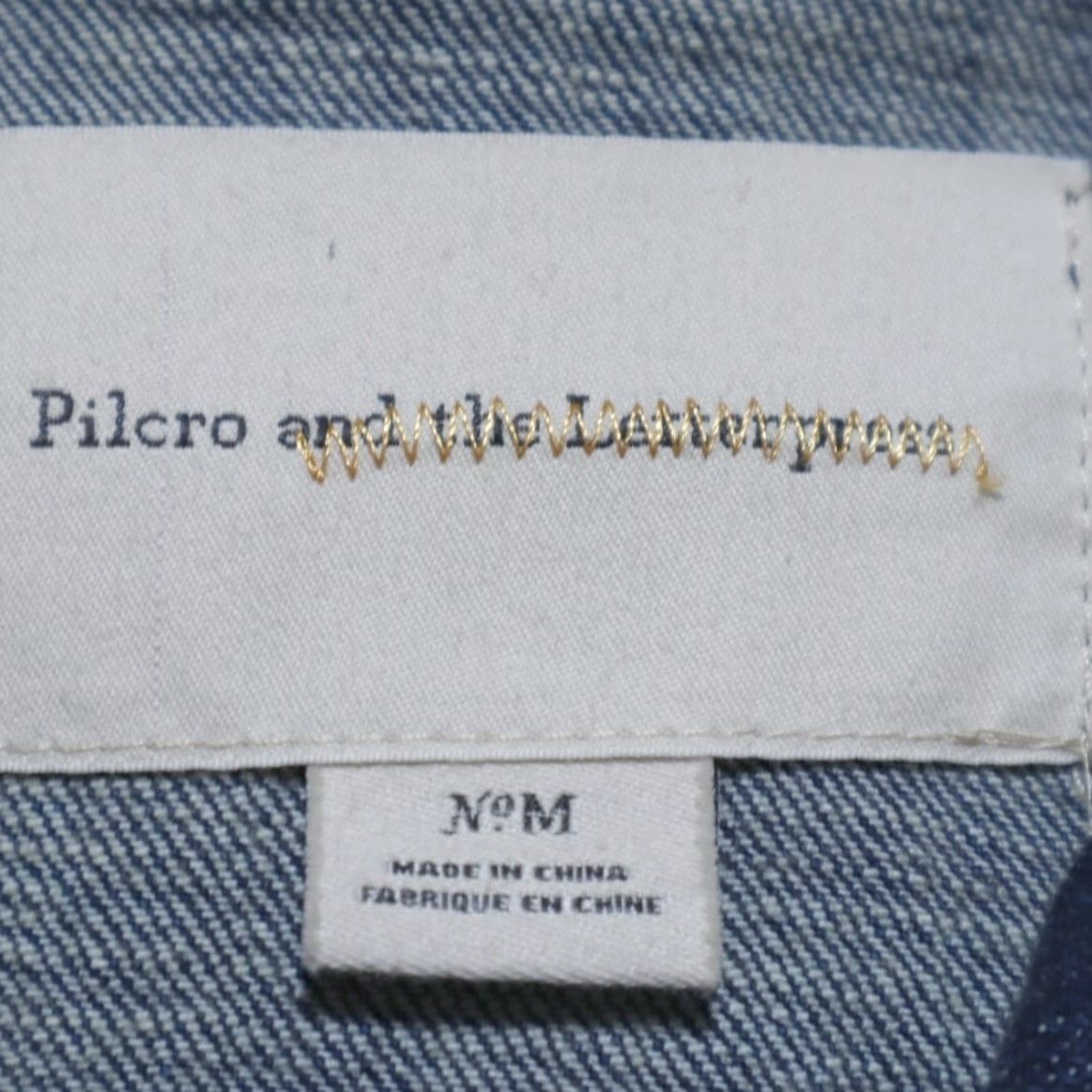 Vintage Pilcro and the Letterpress Crop Trucker Demin Jacket Blue Women's M Shirt Size M / US 6-8 / IT 42-44 - 5 Thumbnail