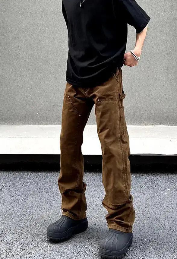Japanese Brand Brown Panel Stacked Denim Jeans Size US 32 / EU 48 - 3 Thumbnail
