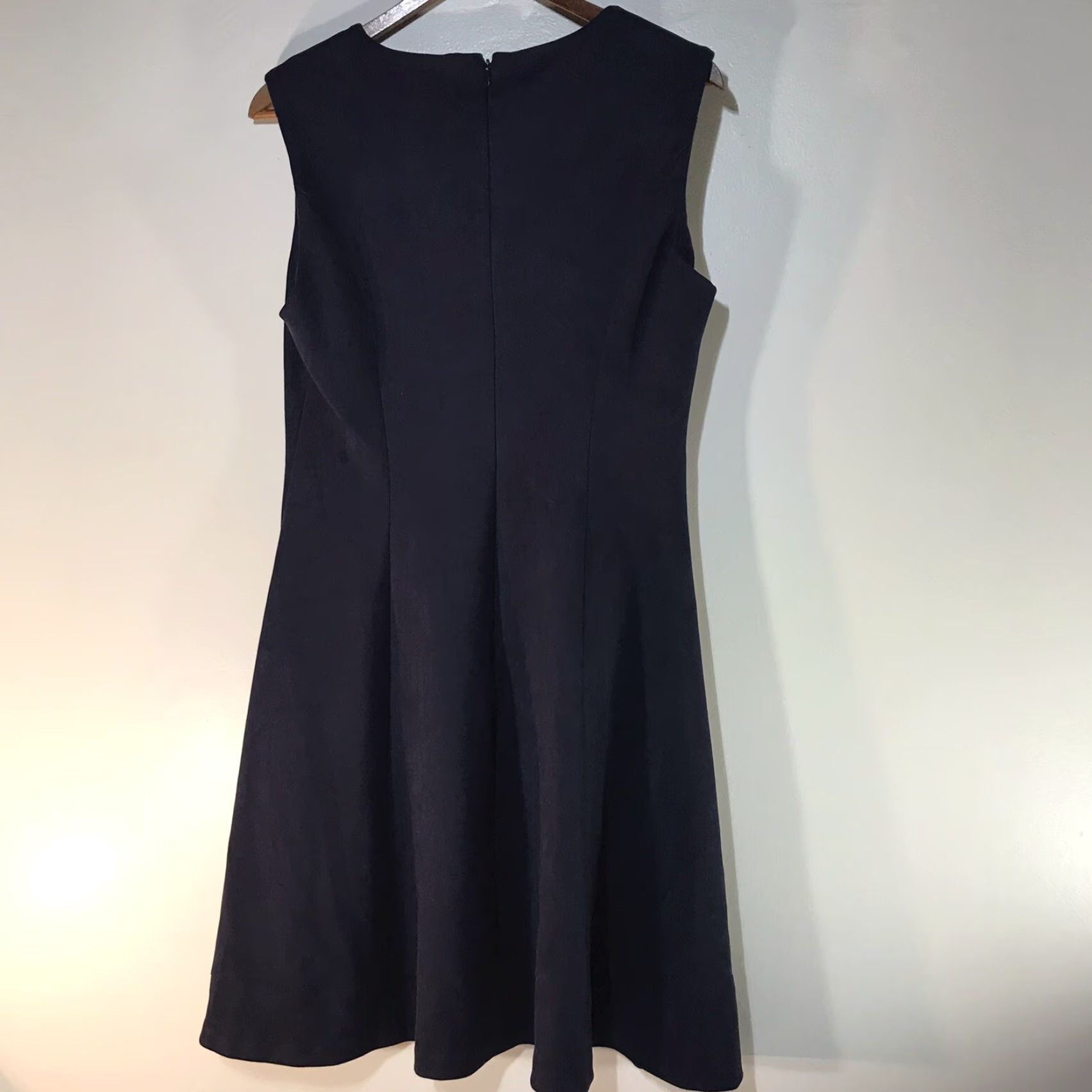 DKNY DKNY Blue Velvet Sleeveless At Knee A-Line Dress Womens Size 10 Size L / US 10 / IT 46 - 5 Thumbnail