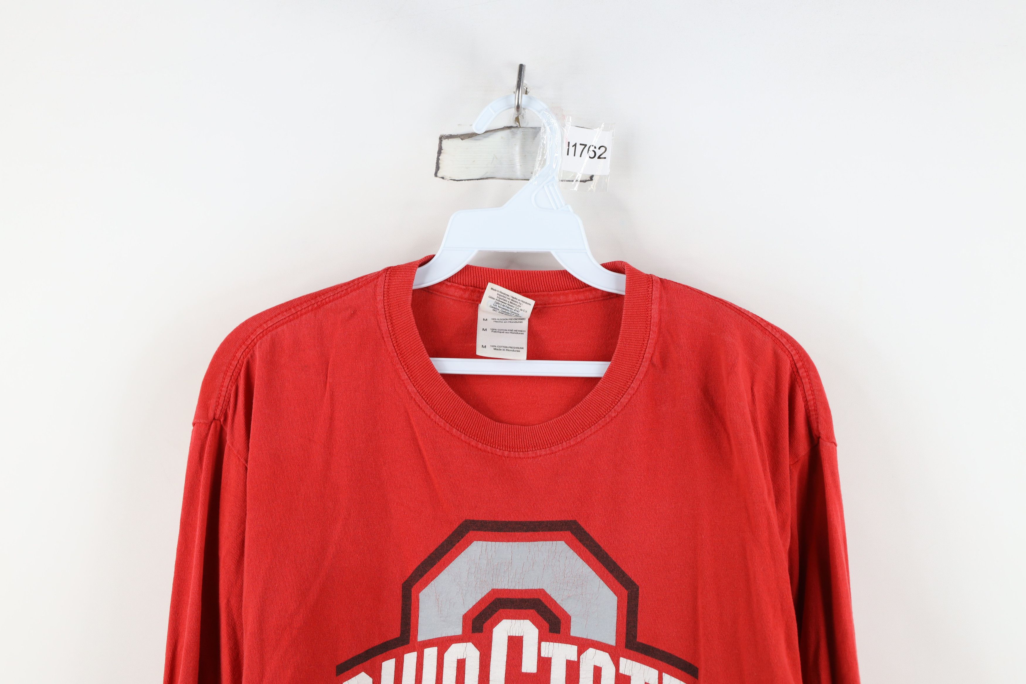 Vintage Vintage Y2K Ohio State University Long Sleeve T-Shirt Red Size US M / EU 48-50 / 2 - 2 Thumbnail