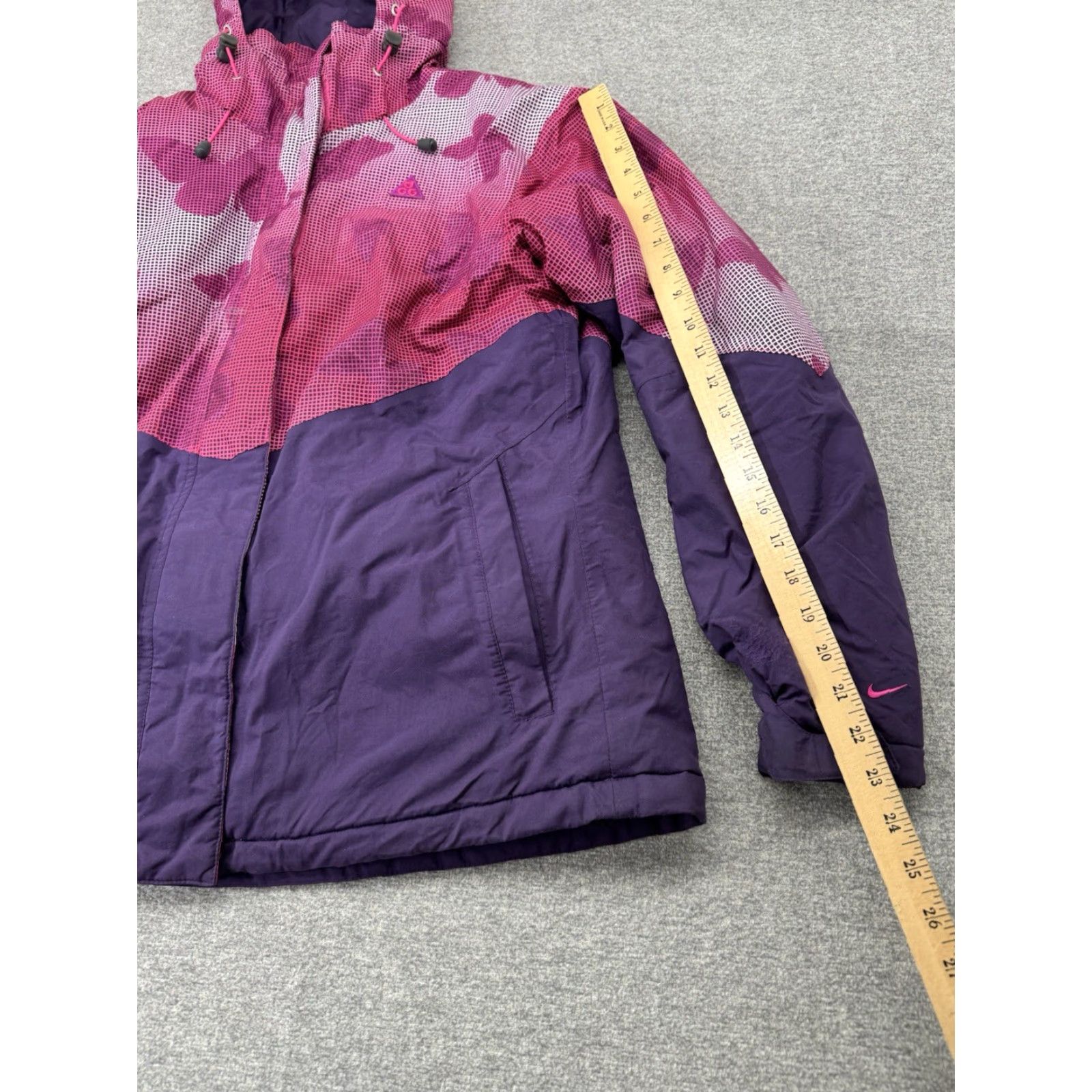 Nike Nike ACG Jacket Women Medium Ski Storm Parka Pink Purple Nylon Coat Mid-Length Zip Size M / US 6-8 / IT 42-44 - 4 Thumbnail