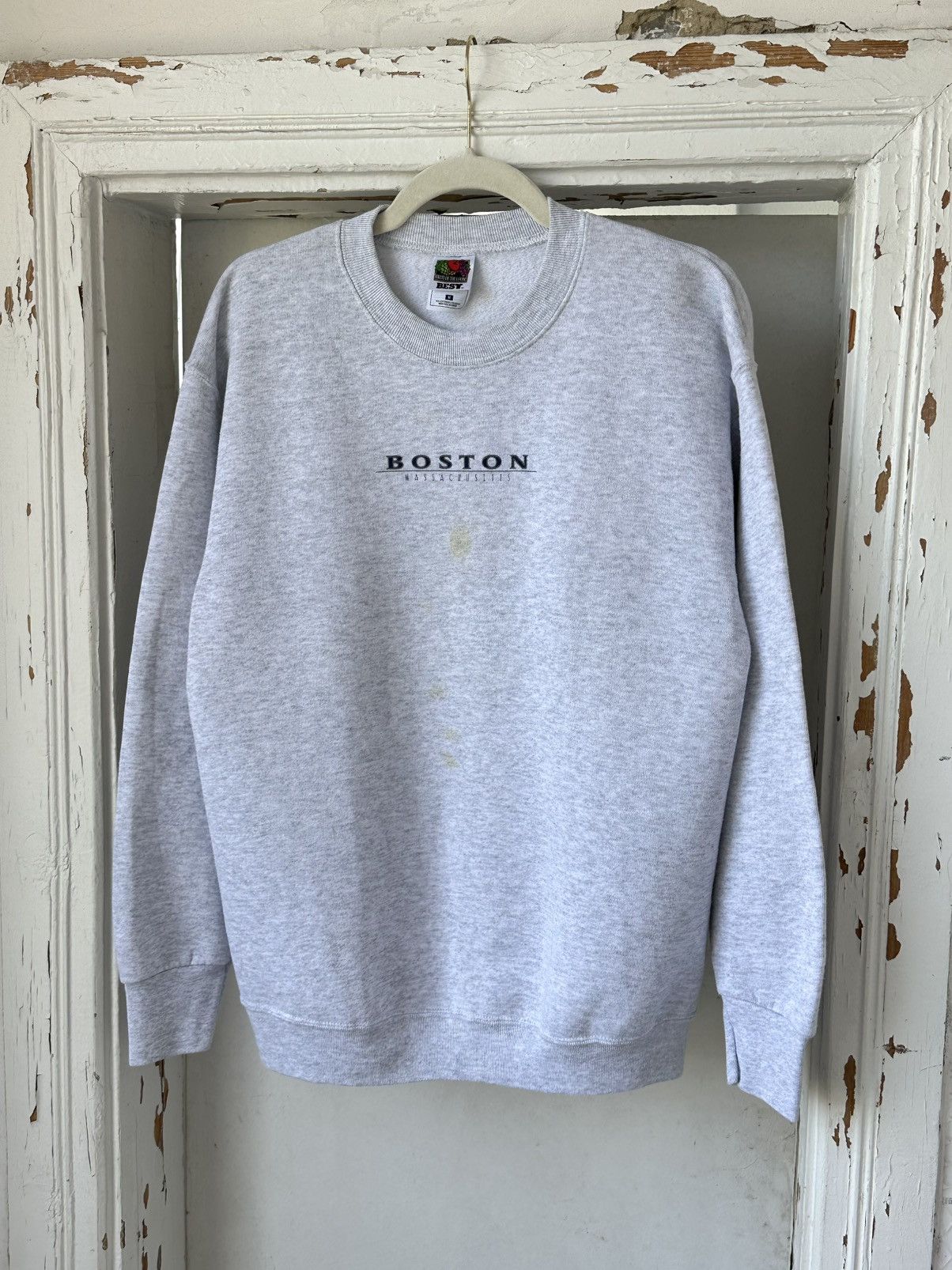 Vintage Vintage Boston Gray Sweatshirt Size US M / EU 48-50 / 2 - 1 Thumbnail