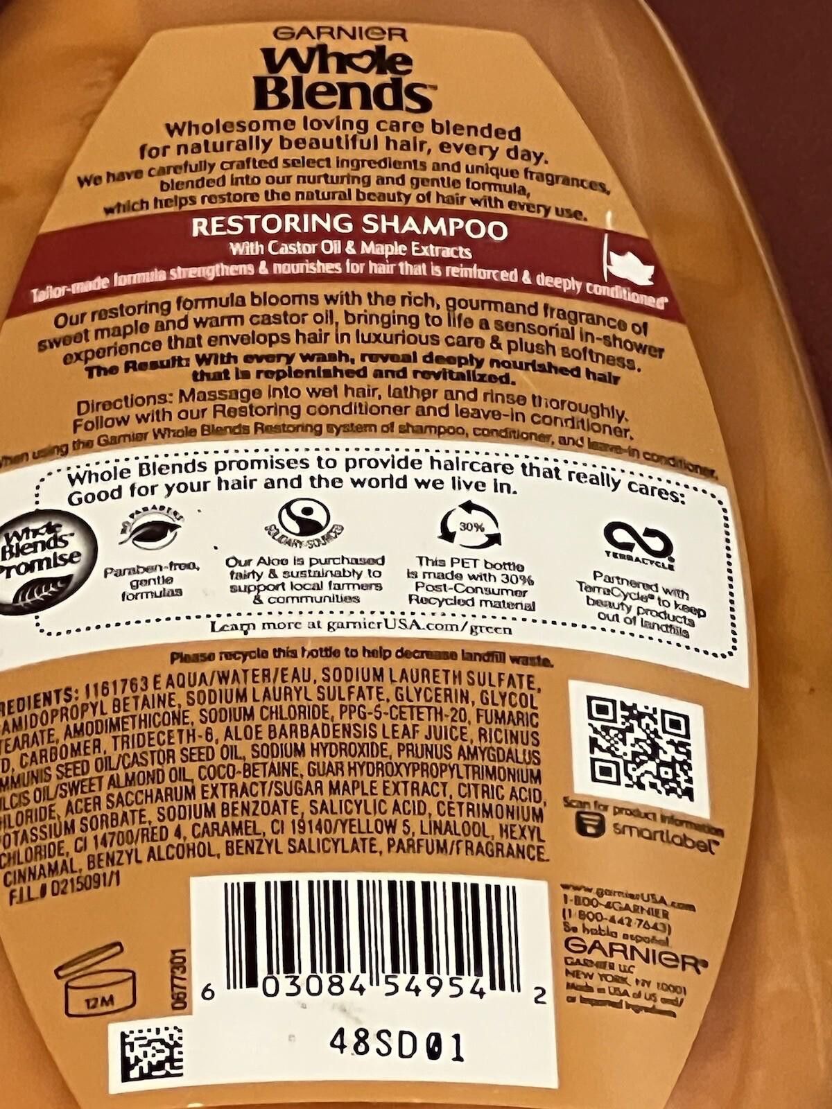 Other Garnier Whole Blends Restoring Conditioner, Maple Remedy Size ONE SIZE - 9 Thumbnail