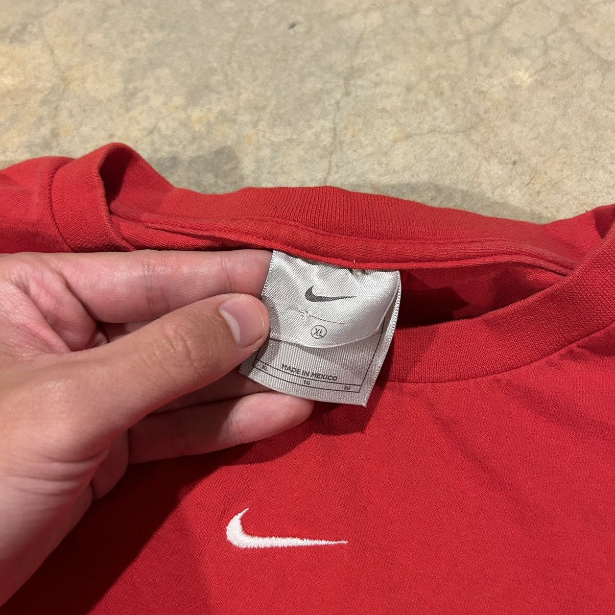 Nike × Vintage Crazy Vintage Y2K Nike Center Swoosh Baggy Longsleeve Tee Size US XL / EU 56 / 4 - 3 Thumbnail