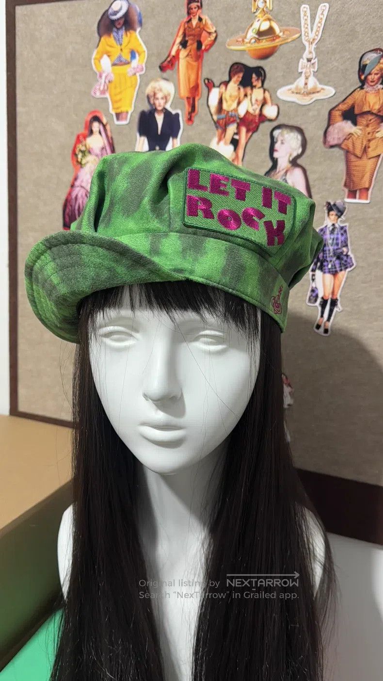 Vivienne Westwood Vivienne Westwood Green leopard print newsboy cap Size ONE SIZE - 4 Thumbnail