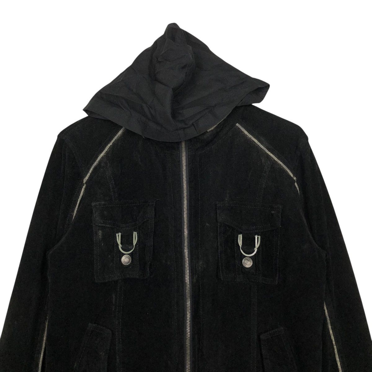 In The Attic 🔥RICH BLACK PUNK DESIGN BIKER JACKET BUTTON IN THE ATTIC Size US M / EU 48-50 / 2 - 5 Thumbnail