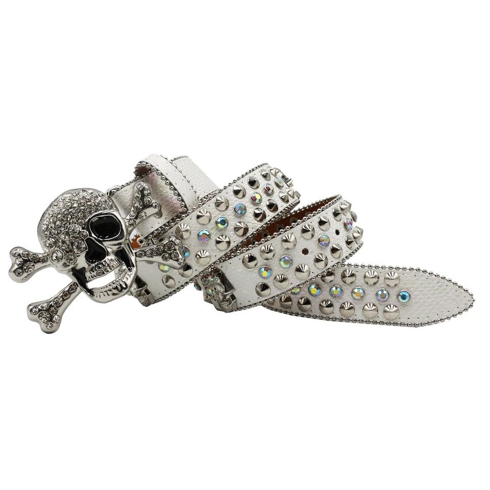 Designer Skull Rhinestone Y2k Belt Size ONE SIZE - 2 Thumbnail