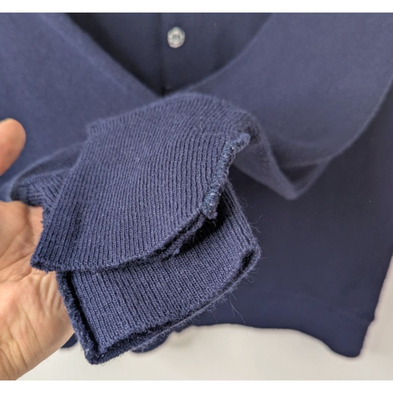 Vintage VINTAGE L.L. Bean Cardigan Navy Knit Sweater Button Mens Medium Tall USA Acrylic Shirt Size US M / EU 48-50 / 2 - 4 Thumbnail