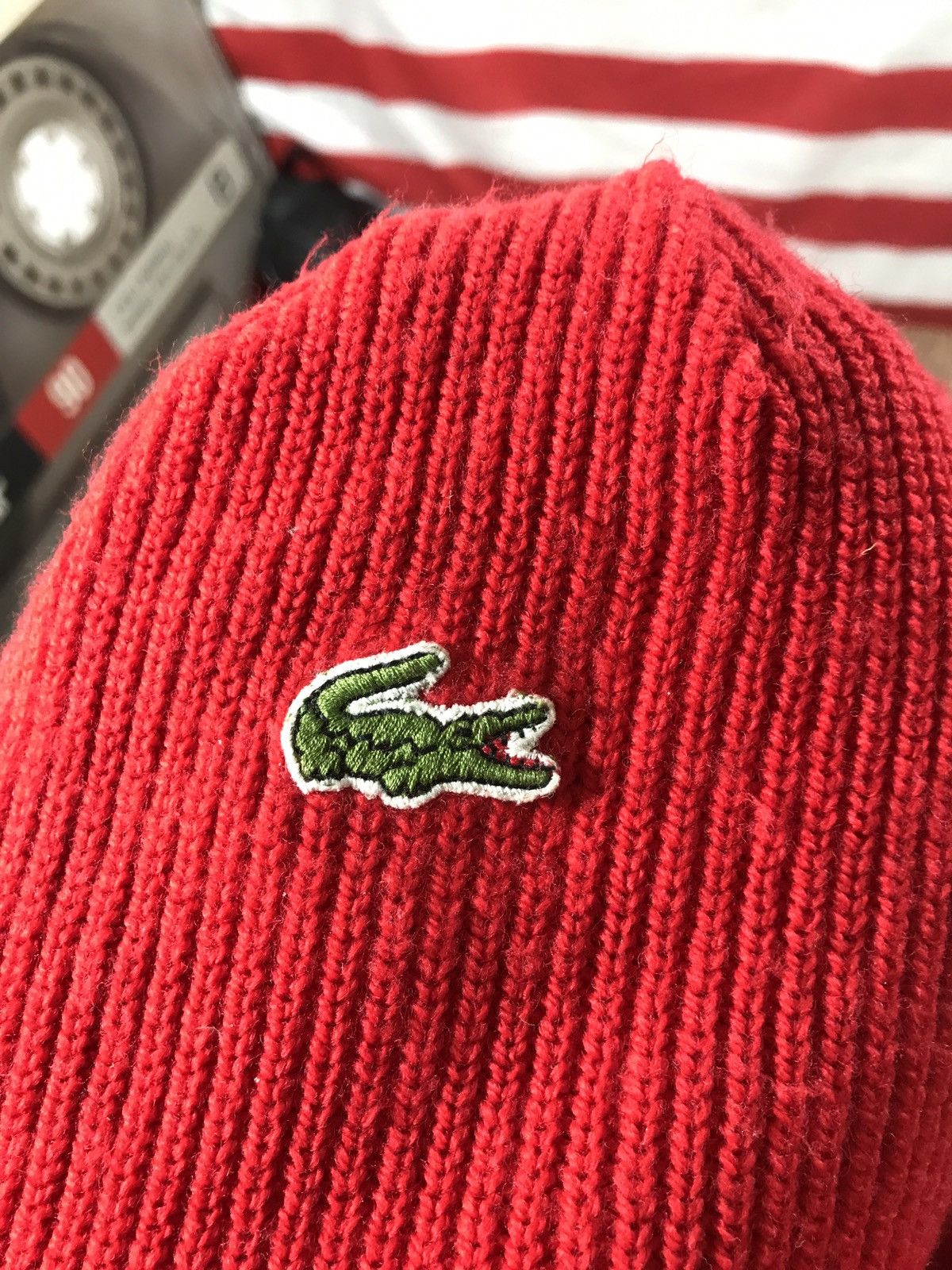 Lacoste × Vintage Lacoste Vintage Beanie Hat Cap 90s One Size Made In France Size ONE SIZE - 6 Thumbnail