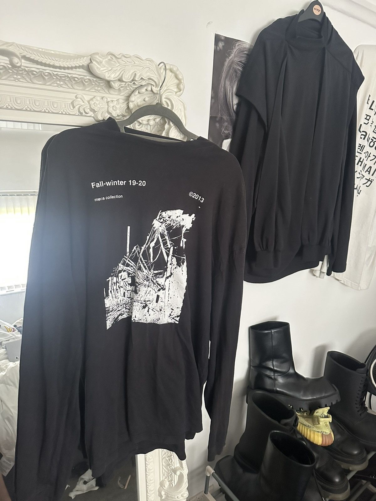Off-White OFFWHITE FW2019 INDUSTRIAL PRINTED/RUINED FACTORY SWEATER Size US L / EU 52-54 / 3 - 1 Thumbnail