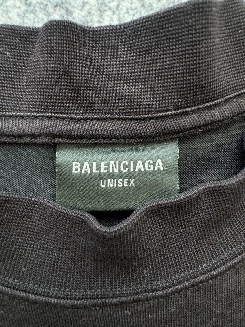 Balenciaga Balenciaga size L Black Love WiFi Signal Short Sleeve Size US L / EU 52-54 / 3 - 3 Thumbnail