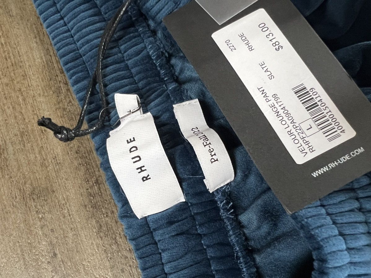 Rhude NEW Rhude Pants Embroidered Velvet Blue Size US 36 / EU 52 - 5 Thumbnail