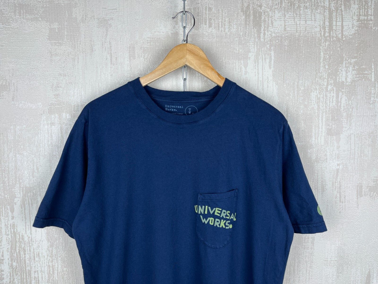 Universal Works Universal Works Print Pocket Men's T-shirt Size L Navy Blue Size US L / EU 52-54 / 3 - 1 Thumbnail