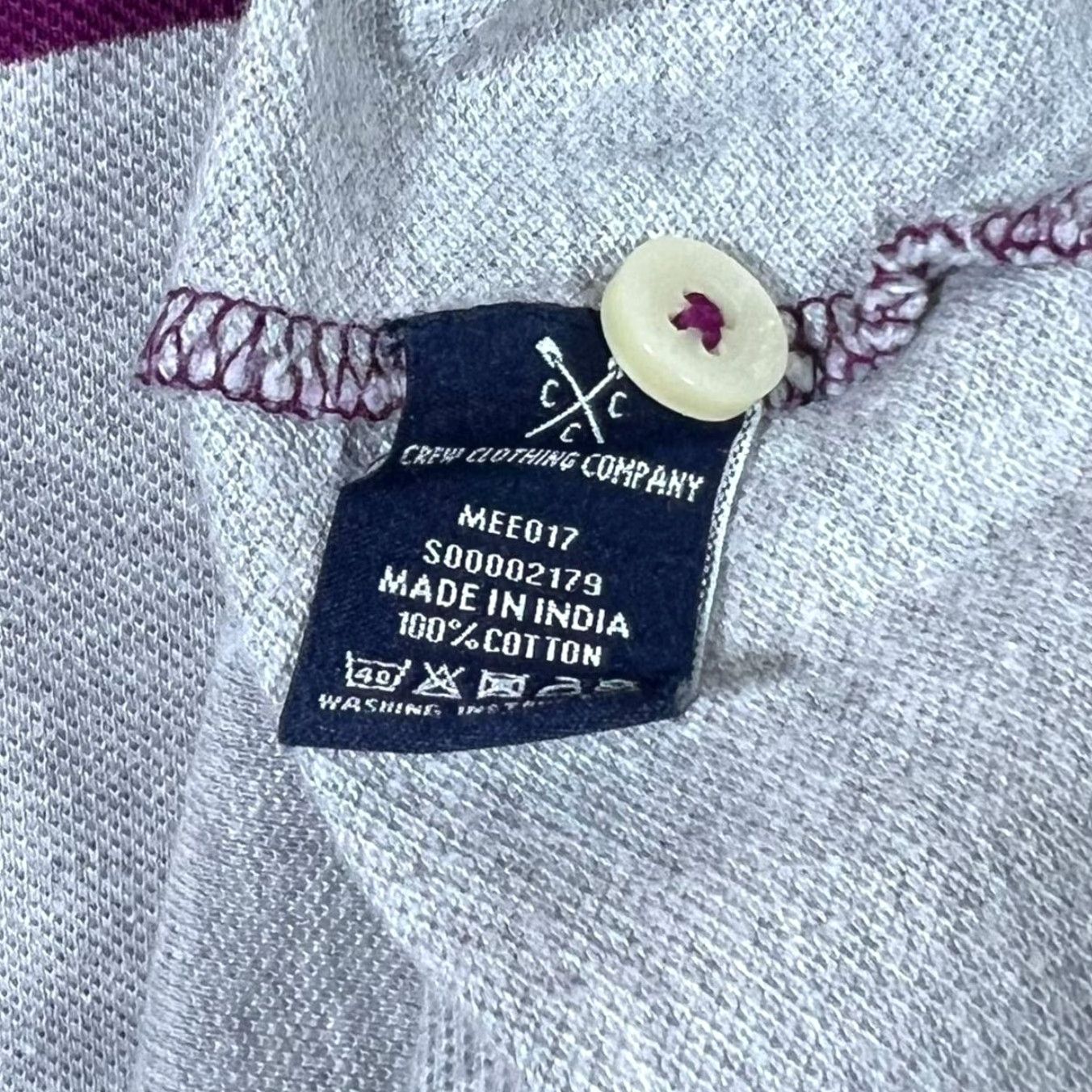 Vintage Crew Clothing Company Maroon Grey Colour Block Short Sleeve Polo Shirt Medium Mens Polo Shirt Colour Block Cotton Casual 100% Cotton Logo Size US M / EU 48-50 / 2 - 5 Thumbnail