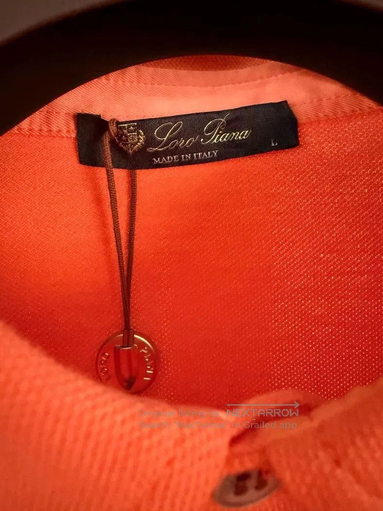 Loro Piana Loro Piana Men's Orange Short-Sleeve Polo. Size US L / EU 52-54 / 3 - 2 Thumbnail