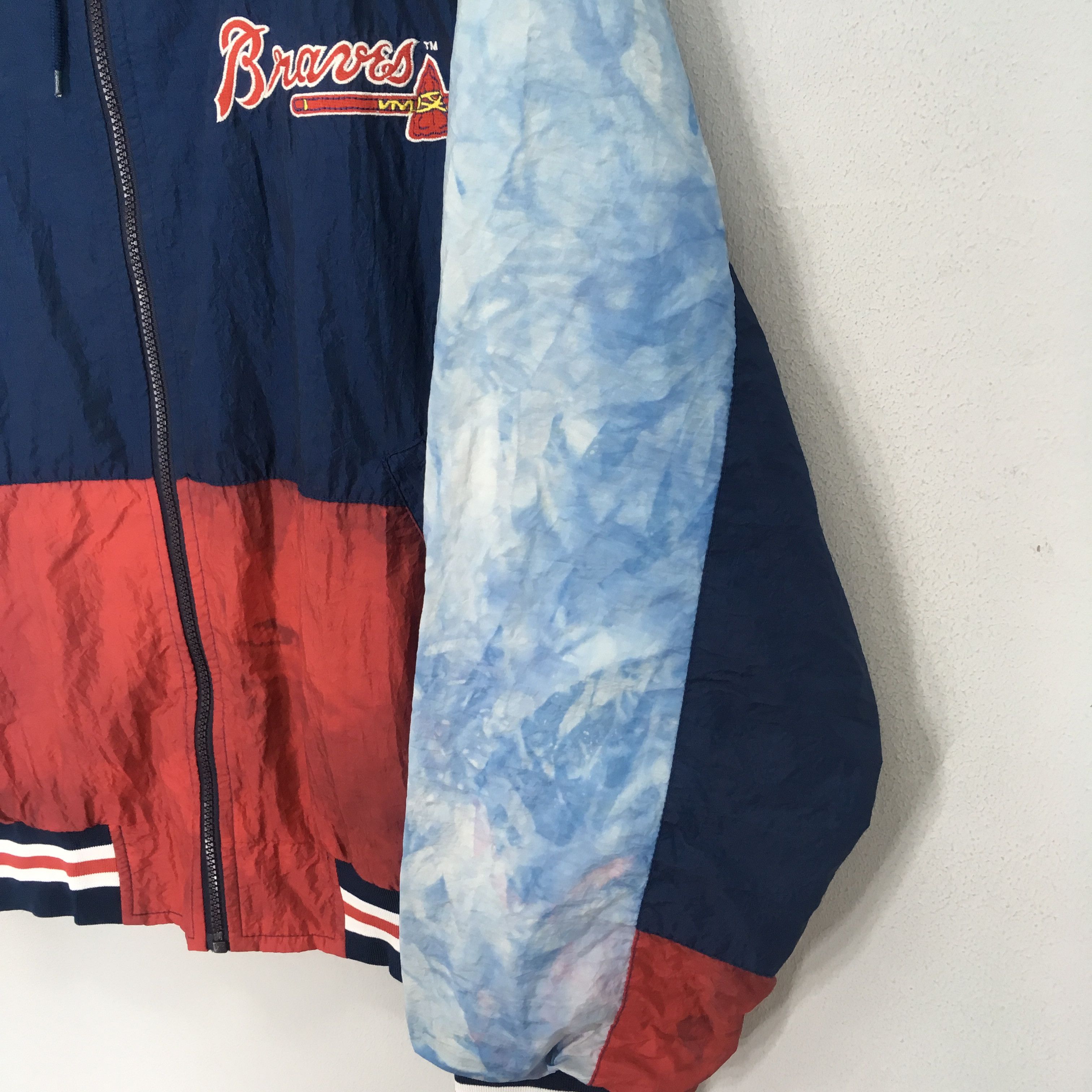 MLB Vintage 90's Atlanta Braves MLB Distressed Jacket Size US L / EU 52-54 / 3 - 10 Thumbnail