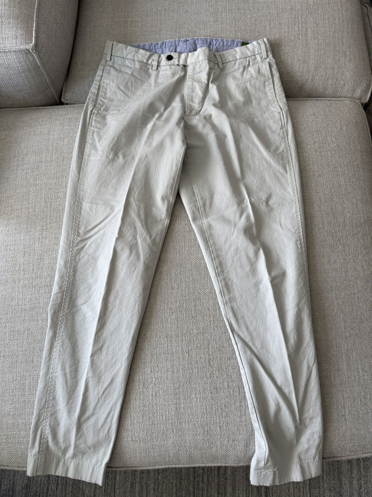 Sid Mashburn Sid Mashburn Chino Trouser — White/Cream | Size 35 Size US 35 - 1 Thumbnail