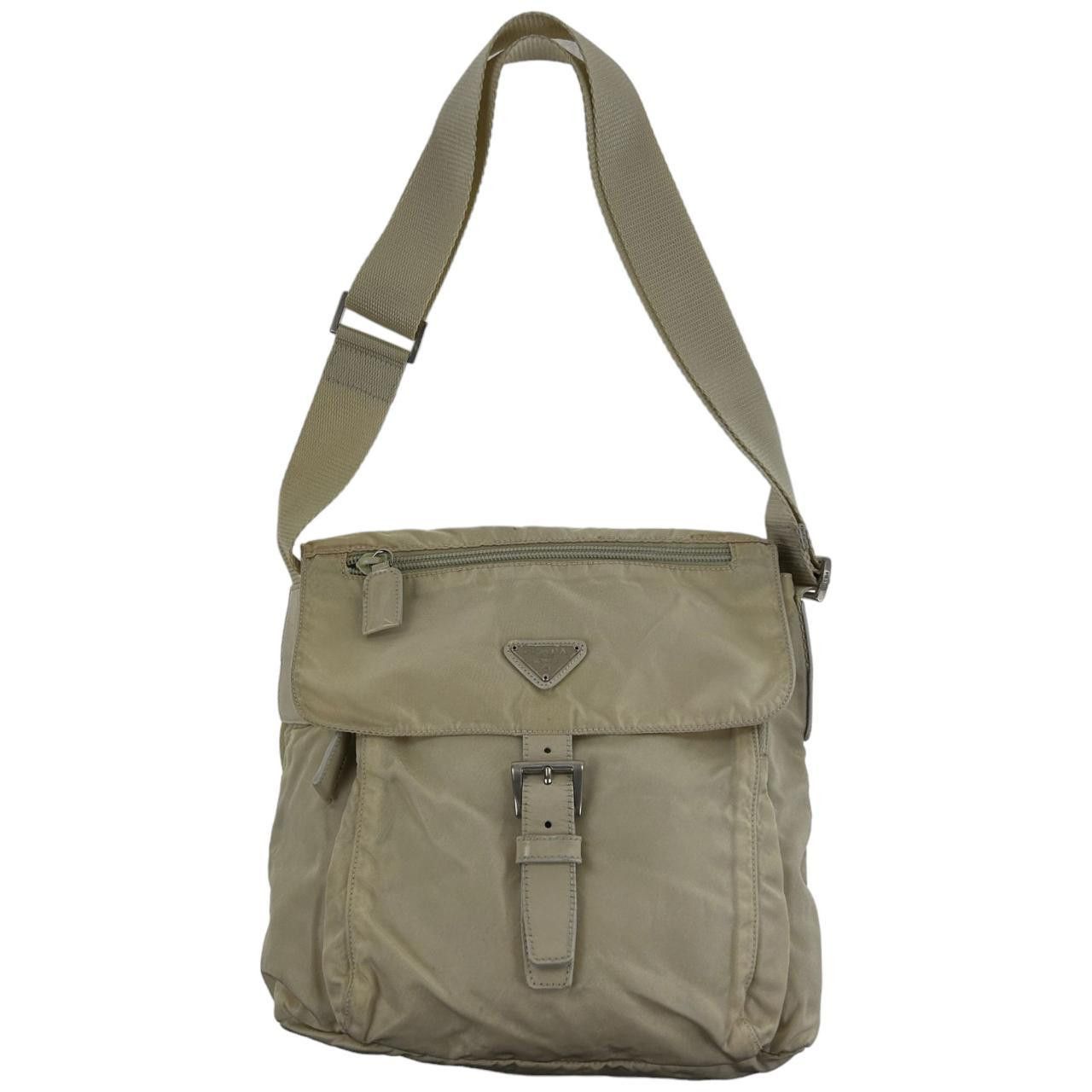 image of Vintage Prada Nylon Cross Body Bag in Tan, Men's
