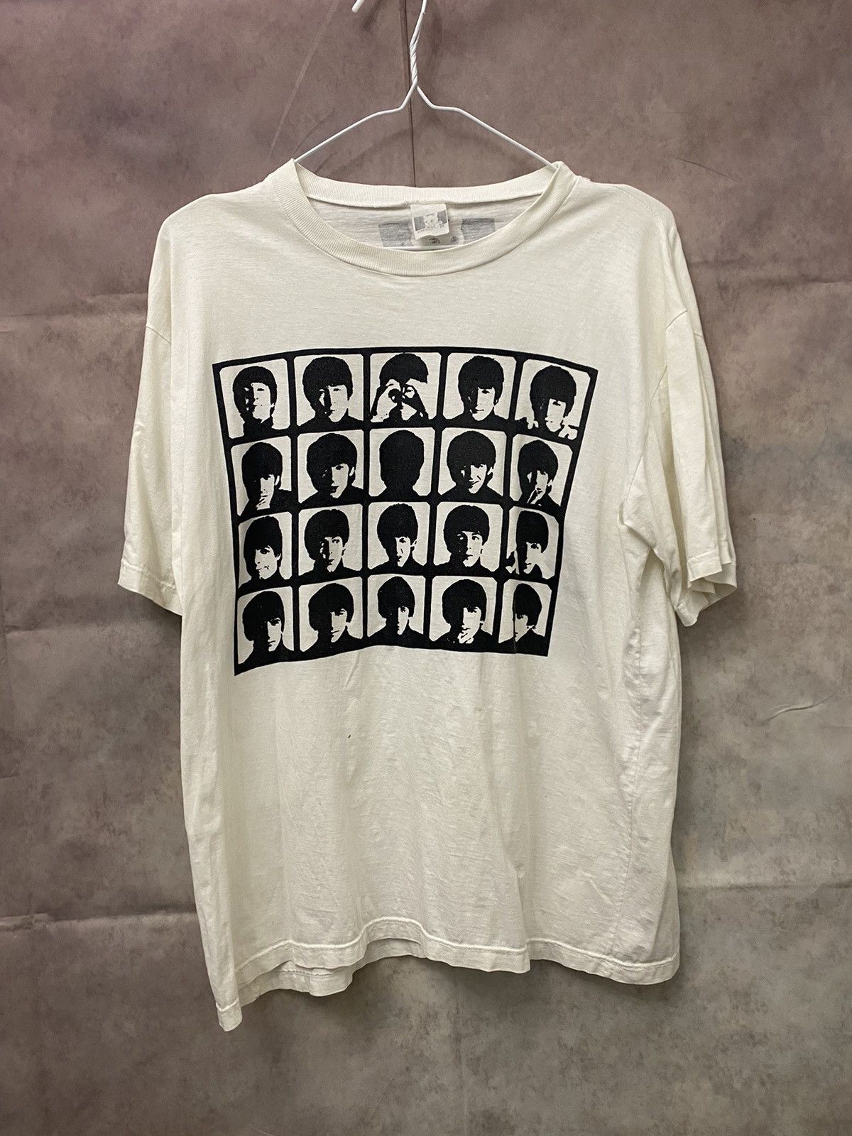 image of Band Tees x Vintage The Beatles 90's Vintage T Shirt in White, Men's (Size Medium)