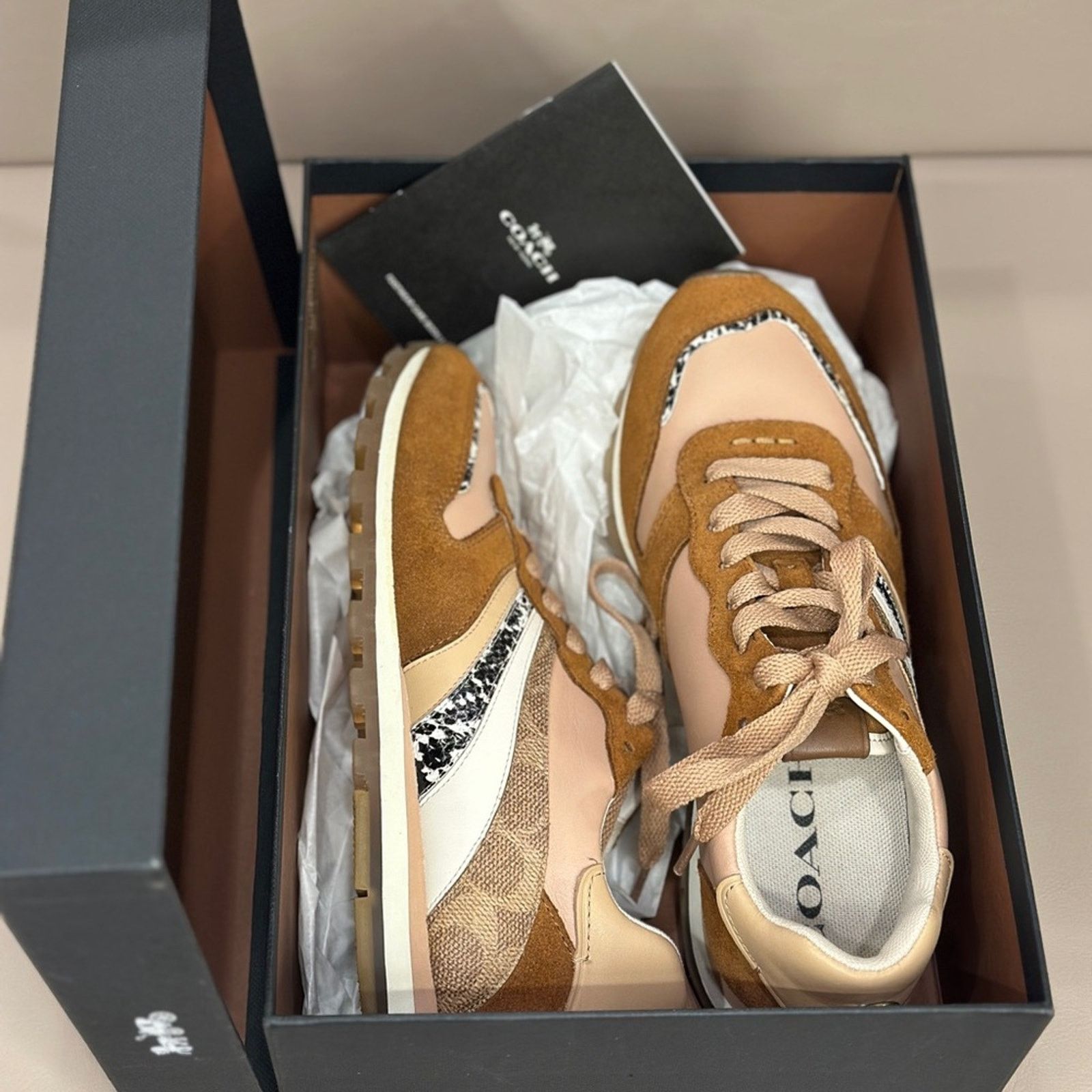 Coach Coach C118 Leather Patchwork Runner Sneakers Size US 6.5 / IT 36.5 - 2 Thumbnail