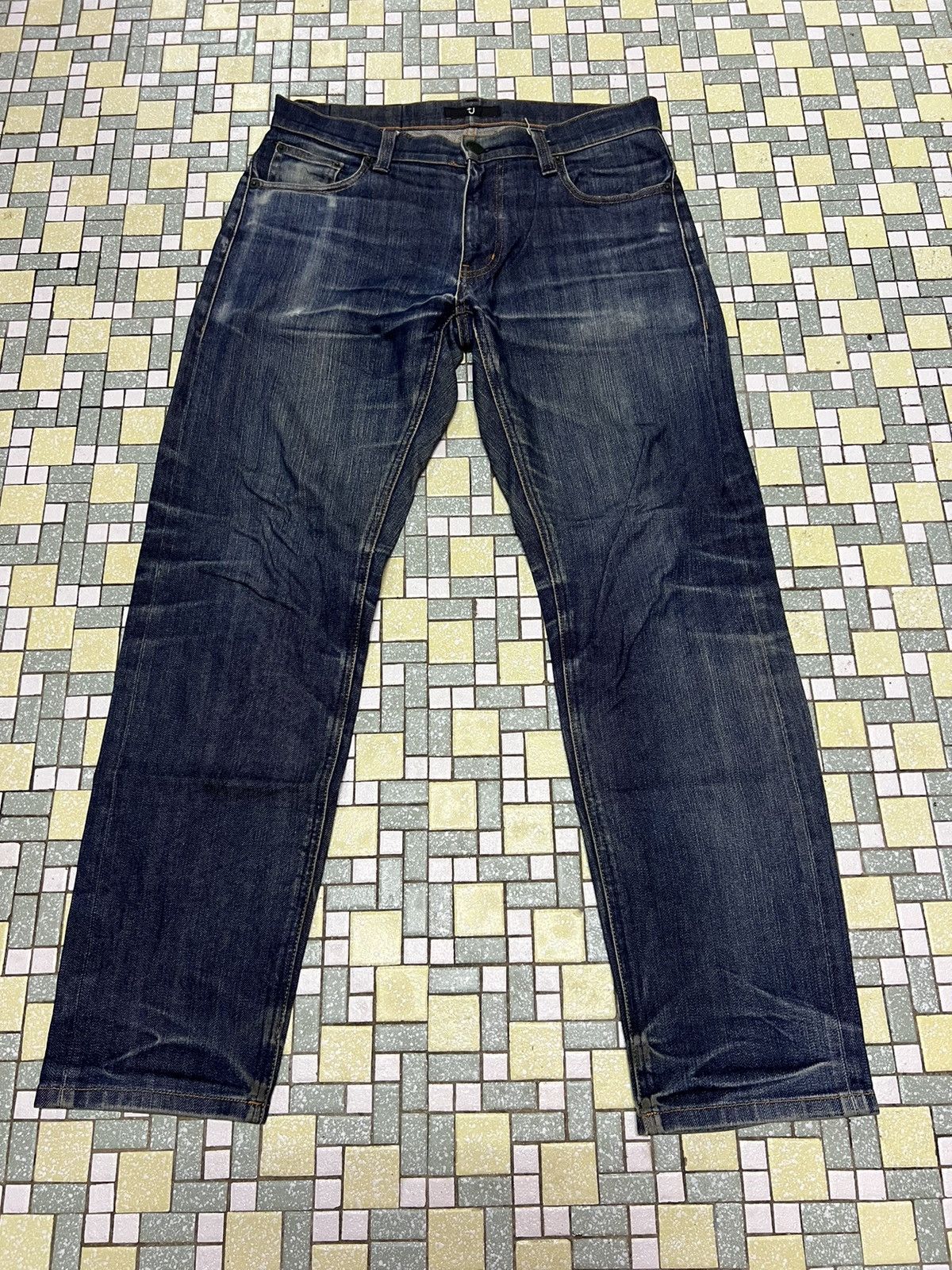 Jil Sander UNIQLO JIL SANDER Selvedge Distressed Denim Jeans Size US 32 / EU 48 - 1 Thumbnail
