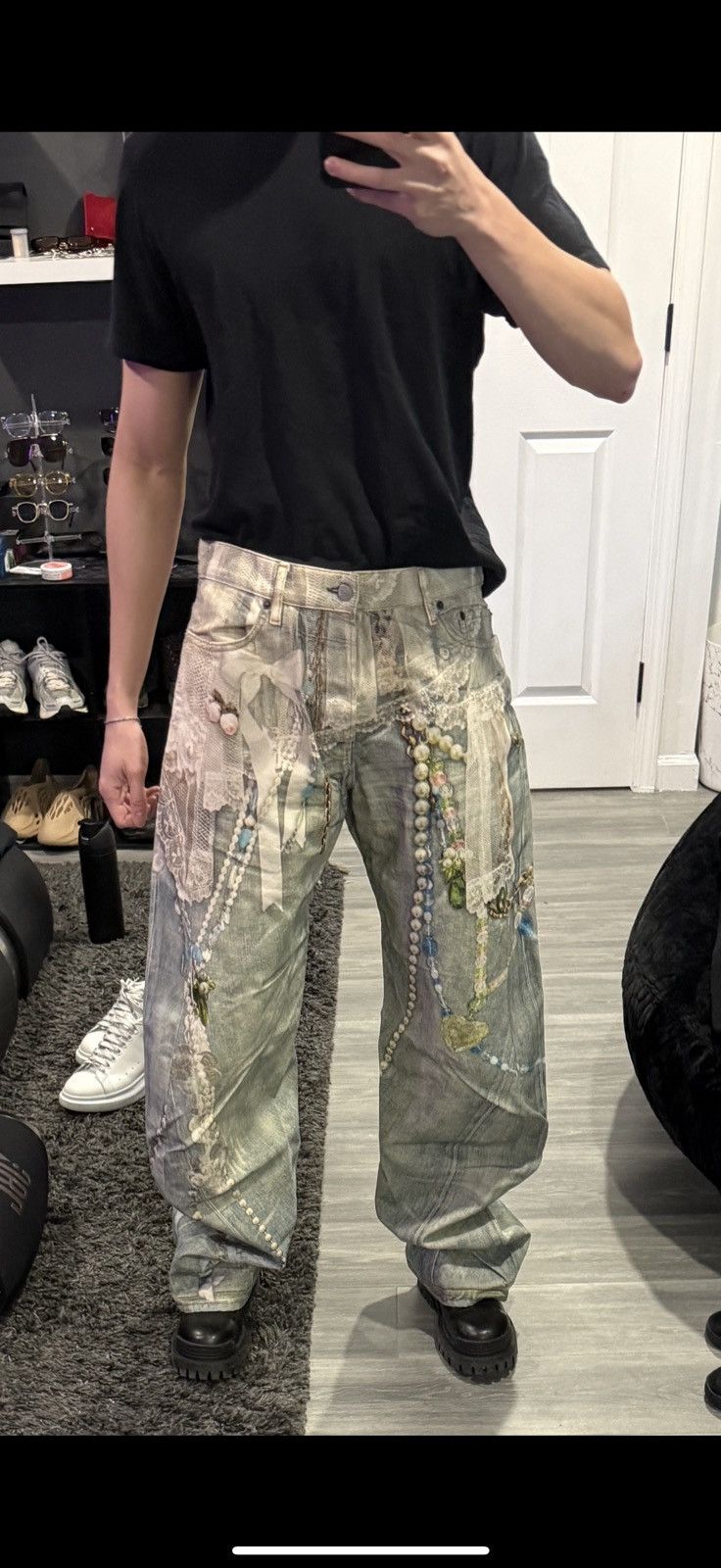 Acne Studios Acne Studios 3D Print Pear Denim Pants Size US 32 / EU 48 - 3 Thumbnail