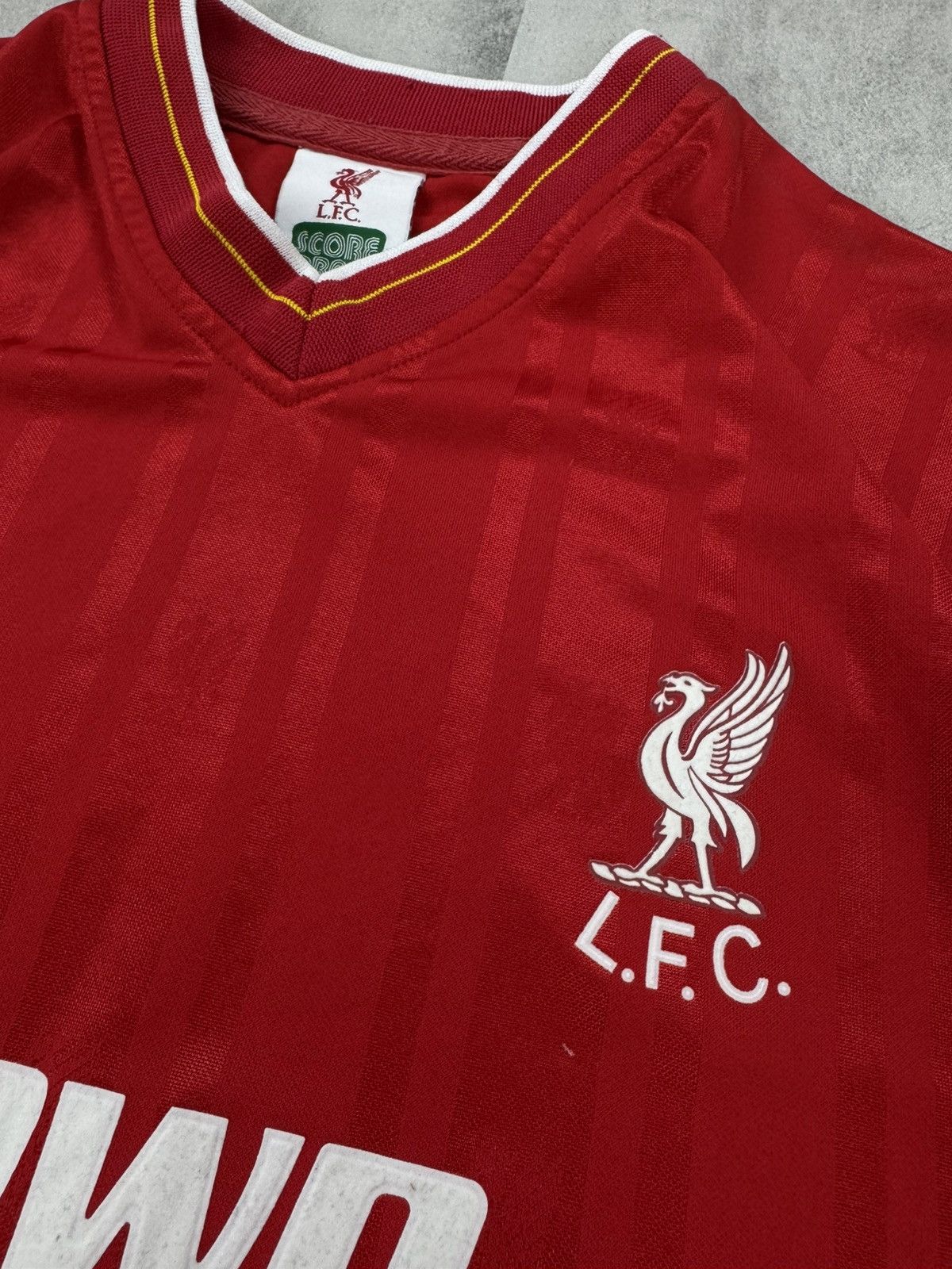 Vintage SCORE DRAW LFC OFFICIAL RETRO SOCCER JERSEY LIVERPOOL Size US M / EU 48-50 / 2 - 9 Thumbnail