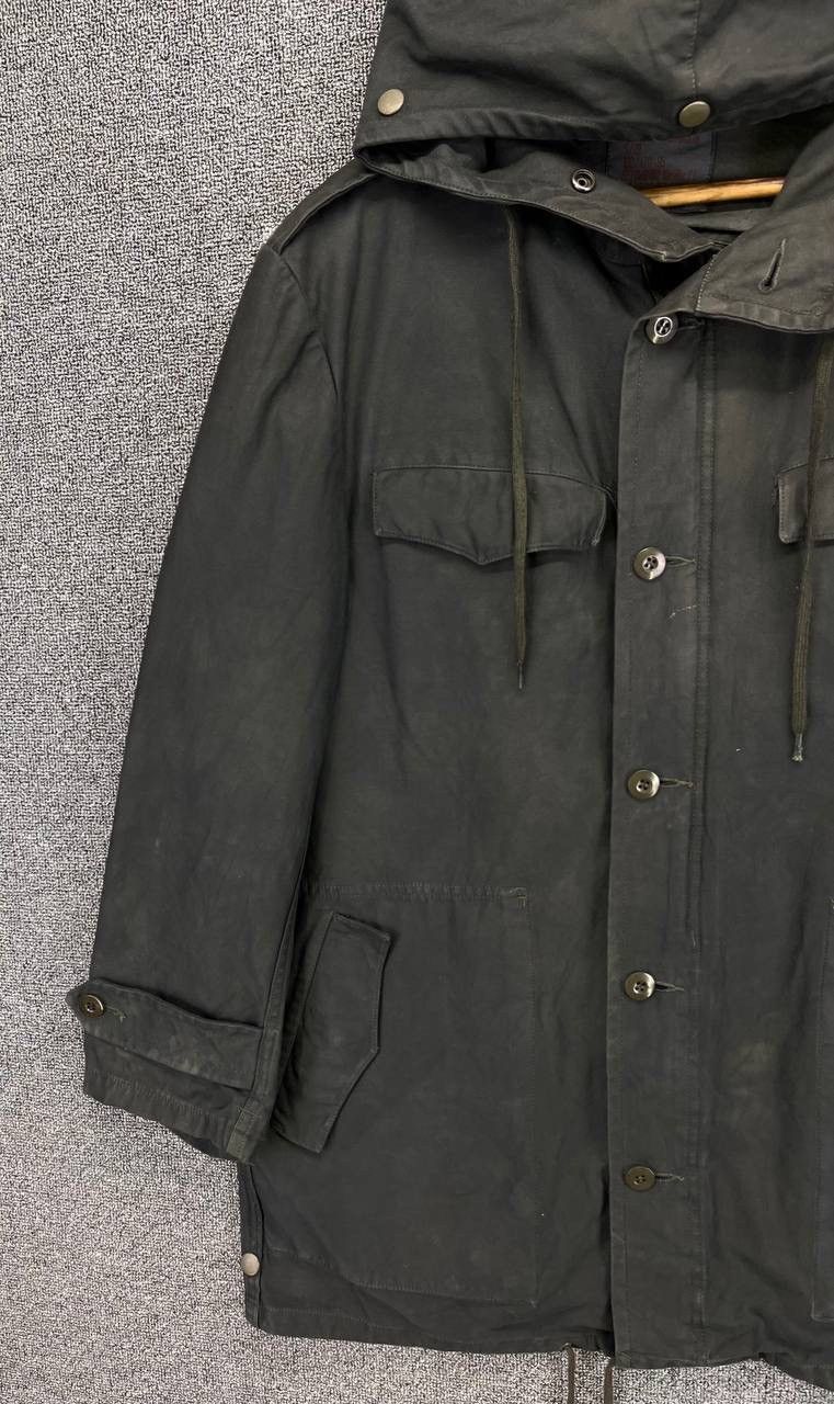 Vintage Vintage 90s Humme GMBH Military Army Hooded Jacket Size US L / EU 52-54 / 3 - 3 Thumbnail