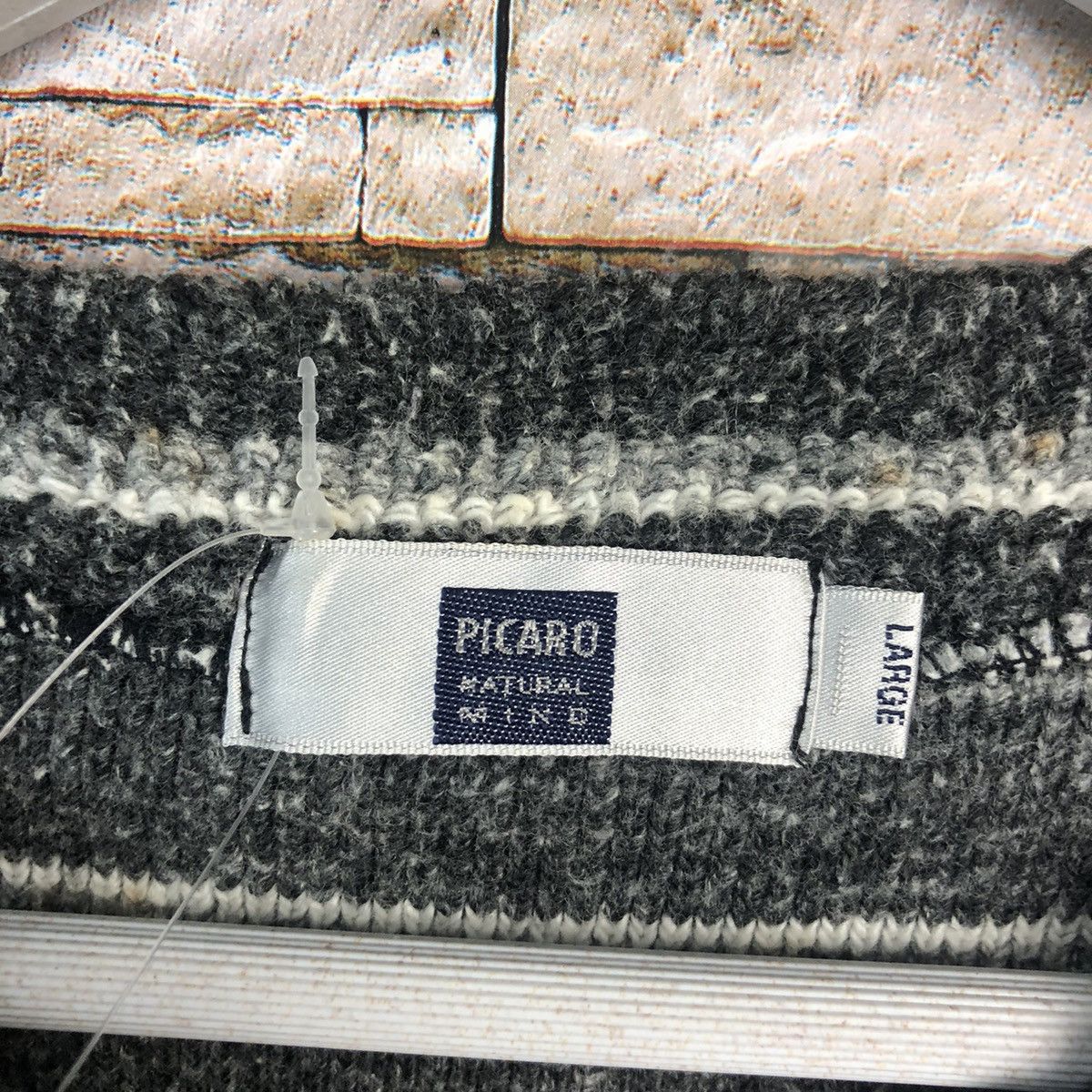 Homespun Knitwear × Japanese Brand × OVER THE STRiPES Picaro Dark Blue Stripe vintage Knitwear #A917 Size L / US 10 / IT 46 - 10 Thumbnail