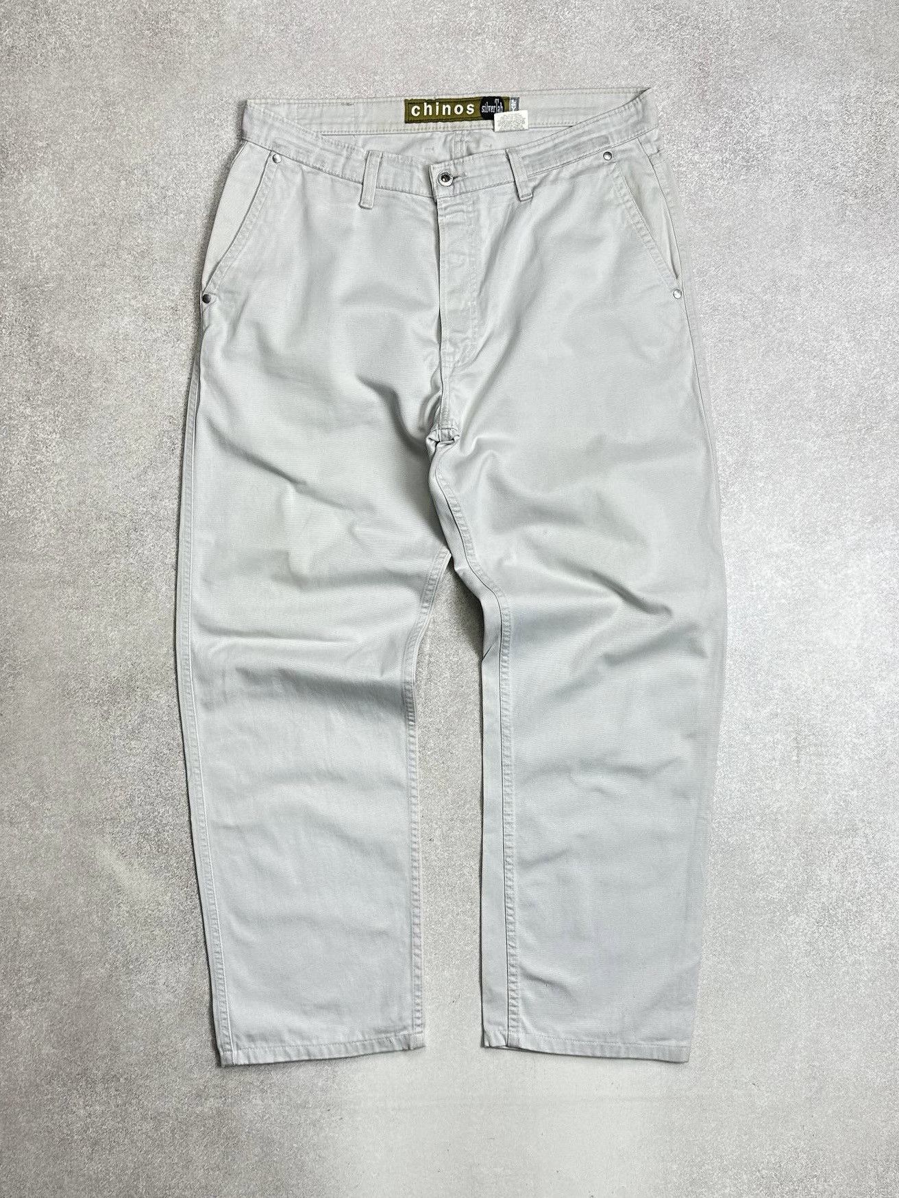 Bape × Levi's Vintage Levis Silver Tab Baggy Chino Pamts Gray Rare 36x32 Size US 36 / EU 52 - 4 Thumbnail