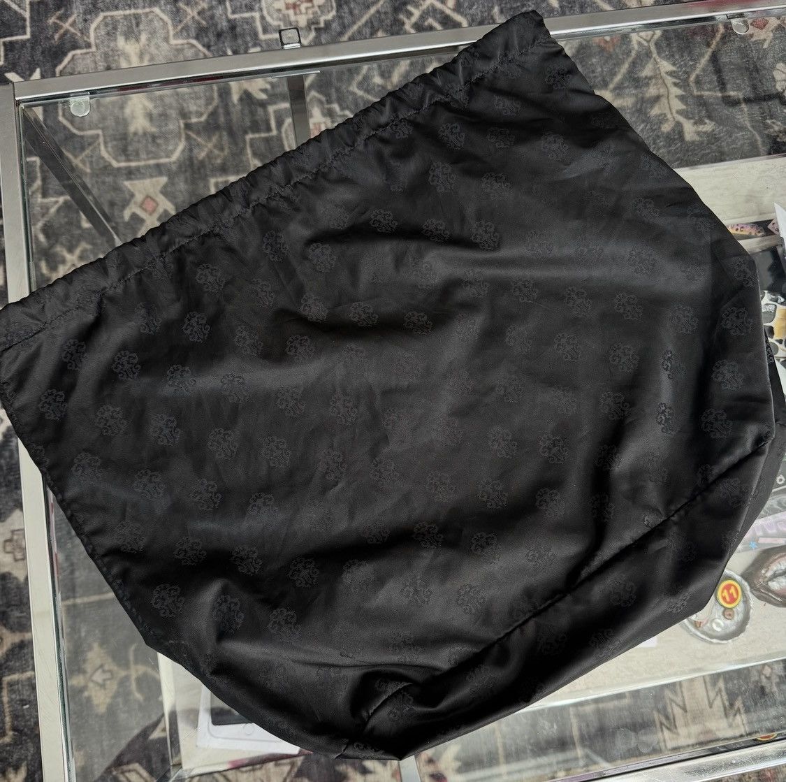 Chrome Hearts 100% Authentic Chrome Hearts Black Drawstring Pouch Bag Size ONE SIZE - 4 Thumbnail