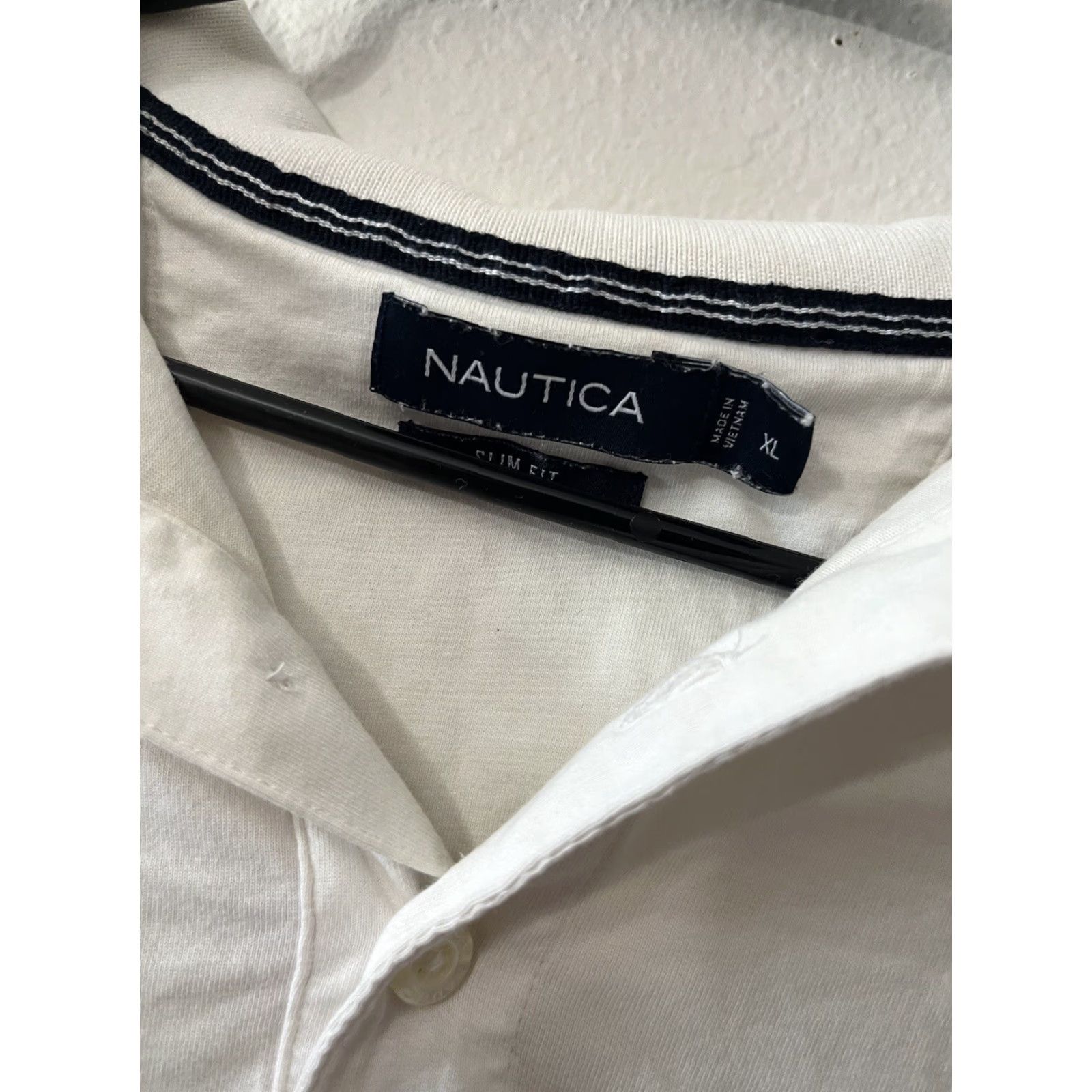 Nautica Nautica Polo Shirt White Slim Fit Short Sleeve Adult XL Logo Golf Boating Classic Mens XL Polo Shirt Size US XL / EU 56 / 4 - 2 Thumbnail