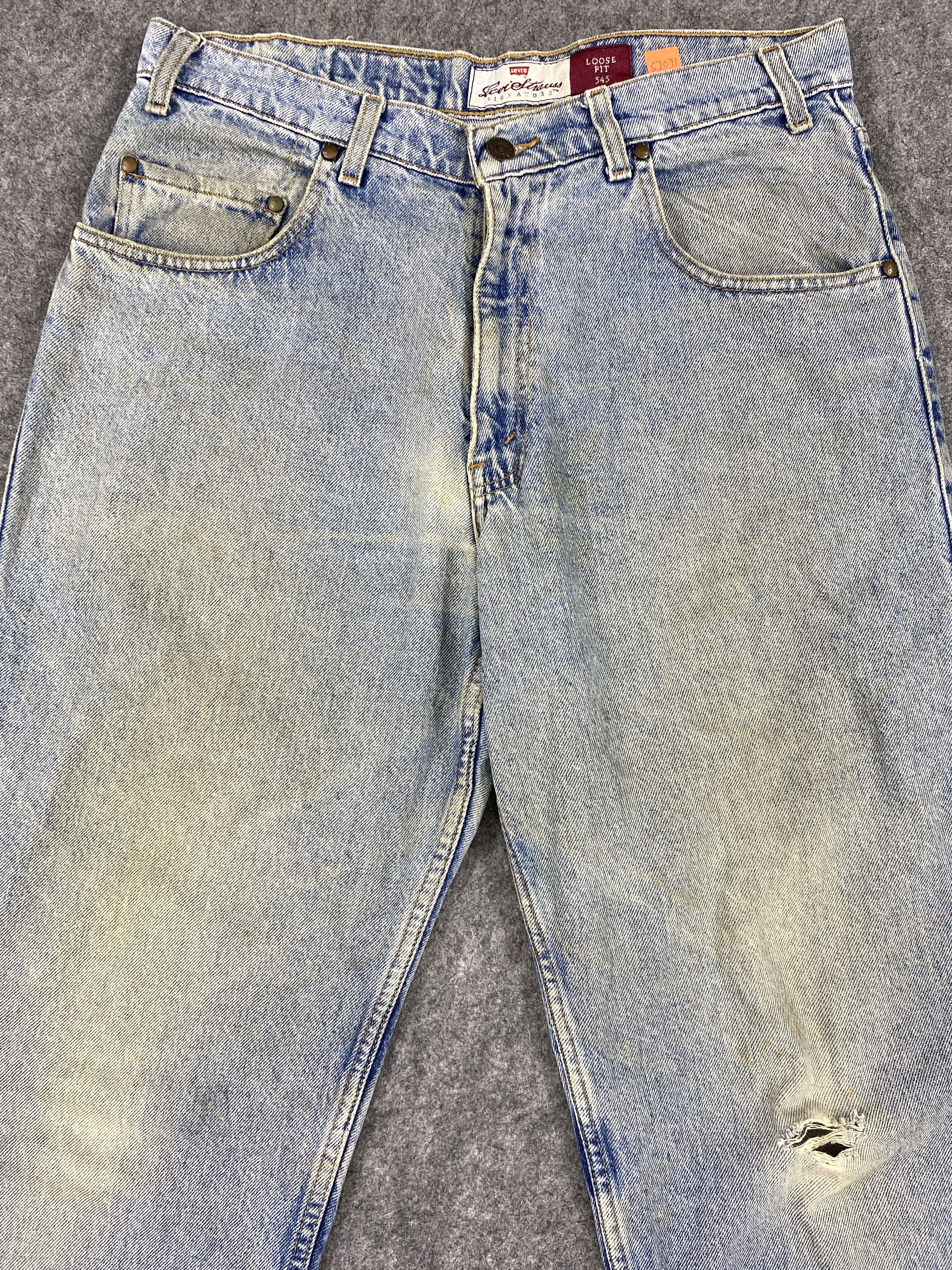 Levi's Dirty Blue Vintage Levi's 545 Loose Fit 33x29.5 Denim SJ071 Size US 33 - 3 Thumbnail