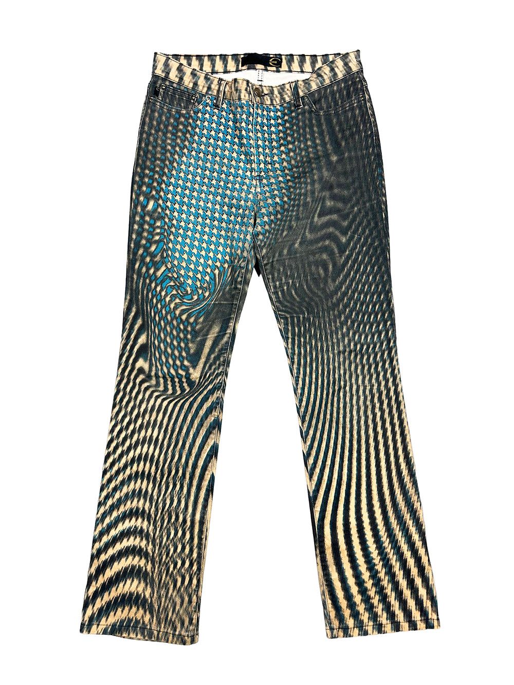 Just Cavalli Just Cavalli Psychedelic Optical Illusion Print Pant Size US 31 - 1 Thumbnail