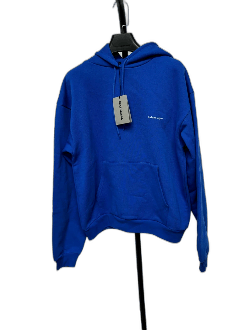 Balenciaga Balenciaga Balenciaga Hooded Sweatshirt in Blue -2507 Size US S / EU 44-46 / 1 - 1 Thumbnail