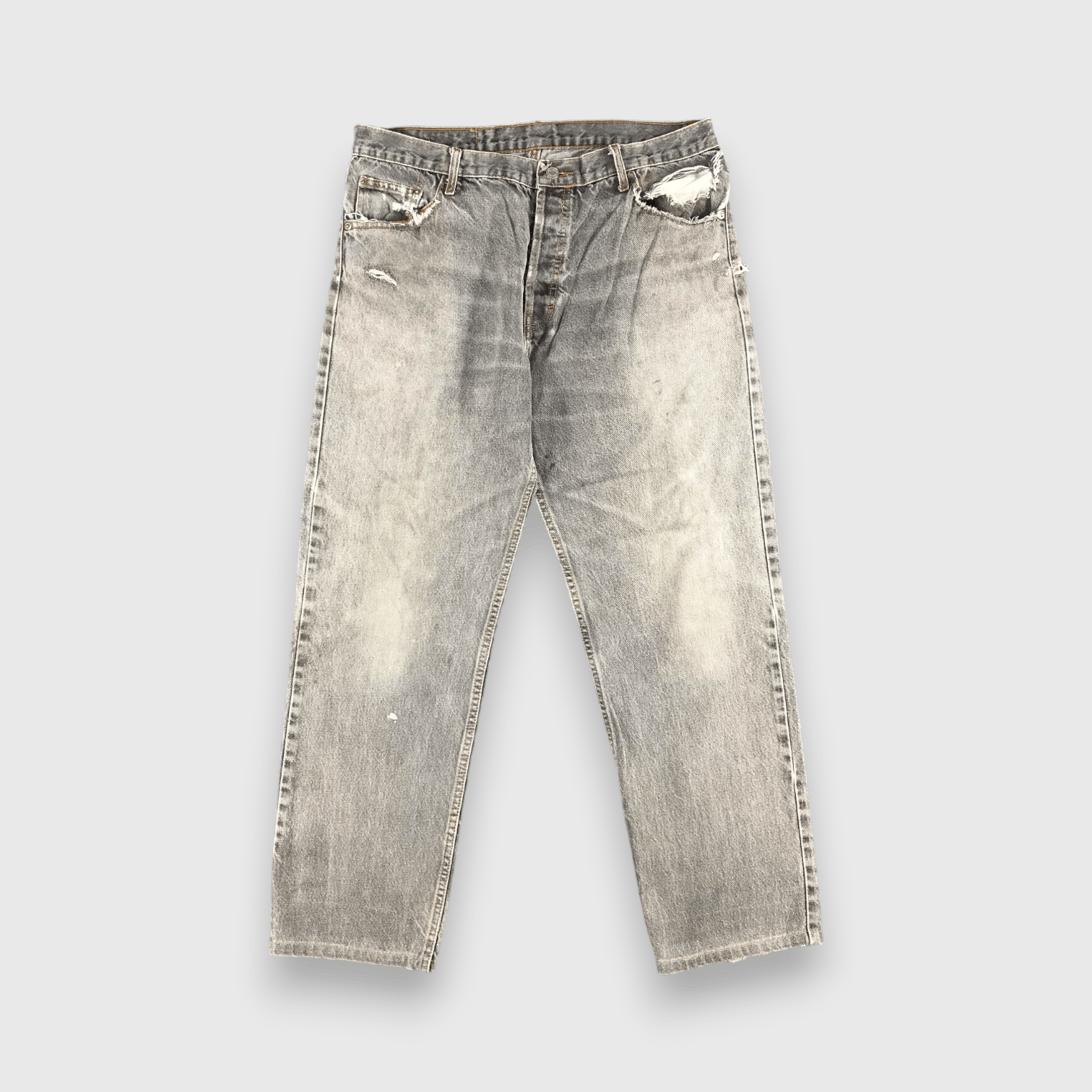 Levi's Vintage 90s Ripped Levis 501 Earth Tone Jeans-J1600 Size US 36 / EU 52 - 1 Thumbnail