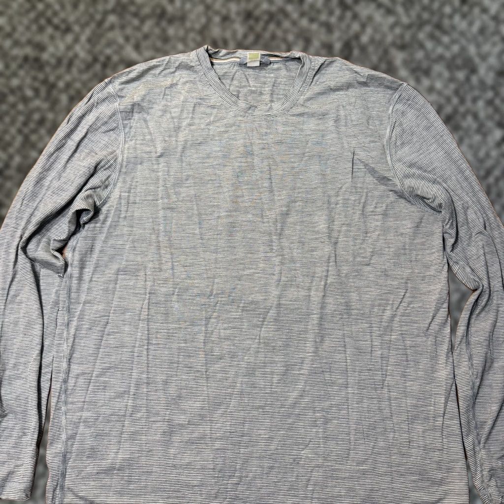 Smartwool SmartWool Shirt Mens XL Gray Men Striped Knit Merino Crew neck Long Sleeve CC27 Size US XL / EU 56 / 4 - 1 Thumbnail