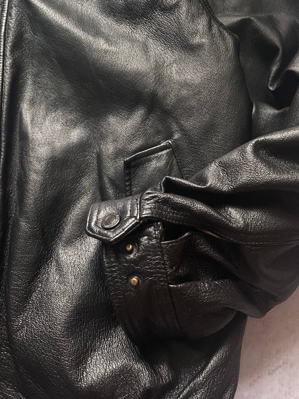 Genuine Leather × Vintage Vintage Leather Bomber Jacket Moto Y2K Schott Style Size US XL / EU 56 / 4 - 5 Thumbnail