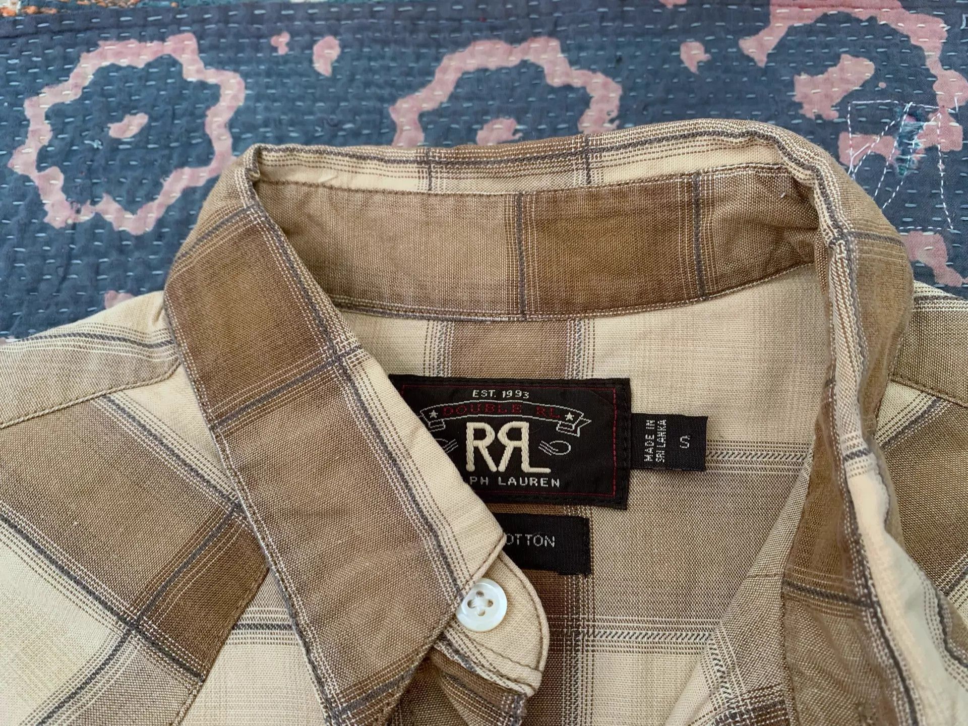 RRL Ralph Lauren RRL Old Plaid Western Shirt S Diamond Gem Buttons Sri Lanka Size US S / EU 44-46 / 1 - 3 Thumbnail